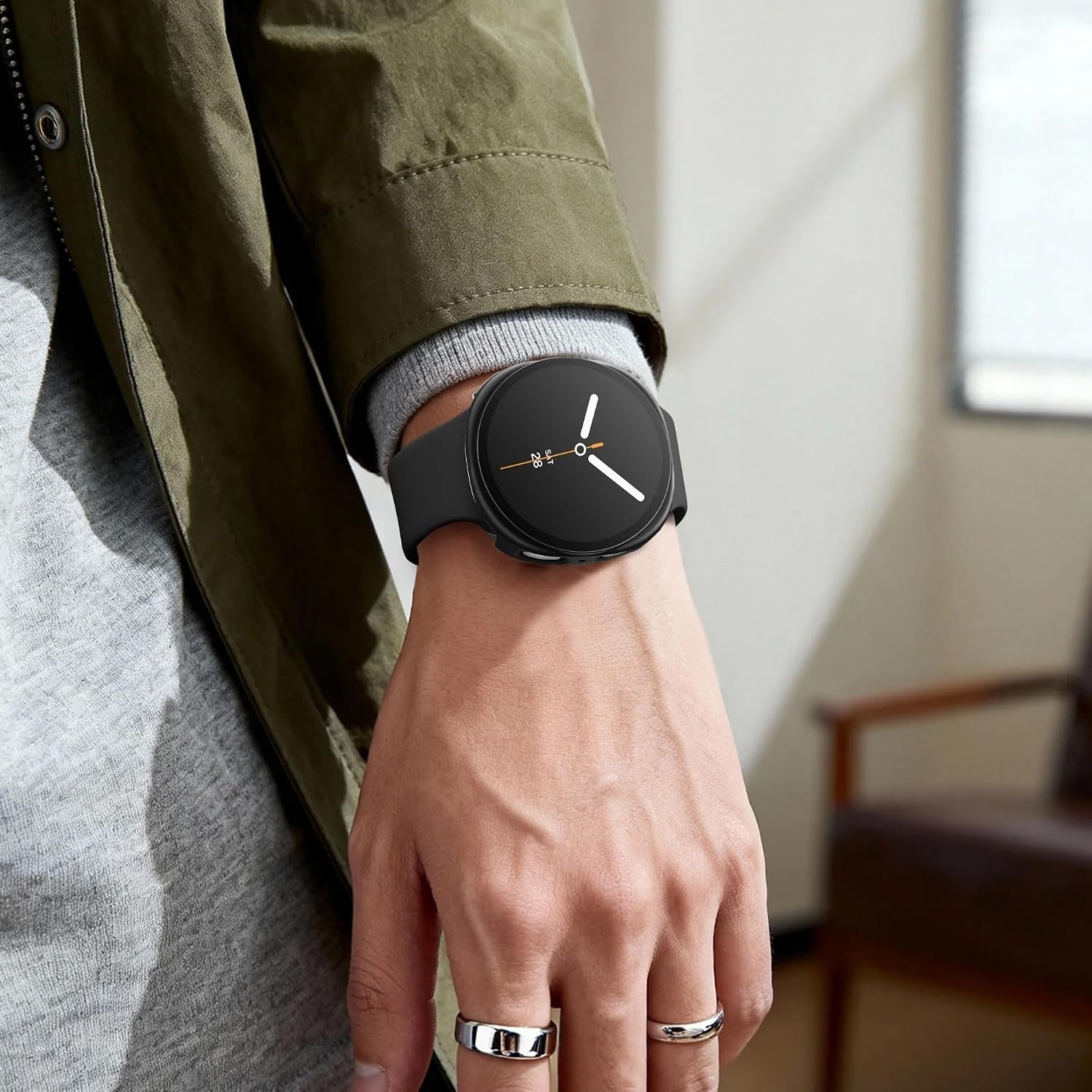 Full-Cover Glass Case Screen Protector for Samsung Galaxy Watch - image 8