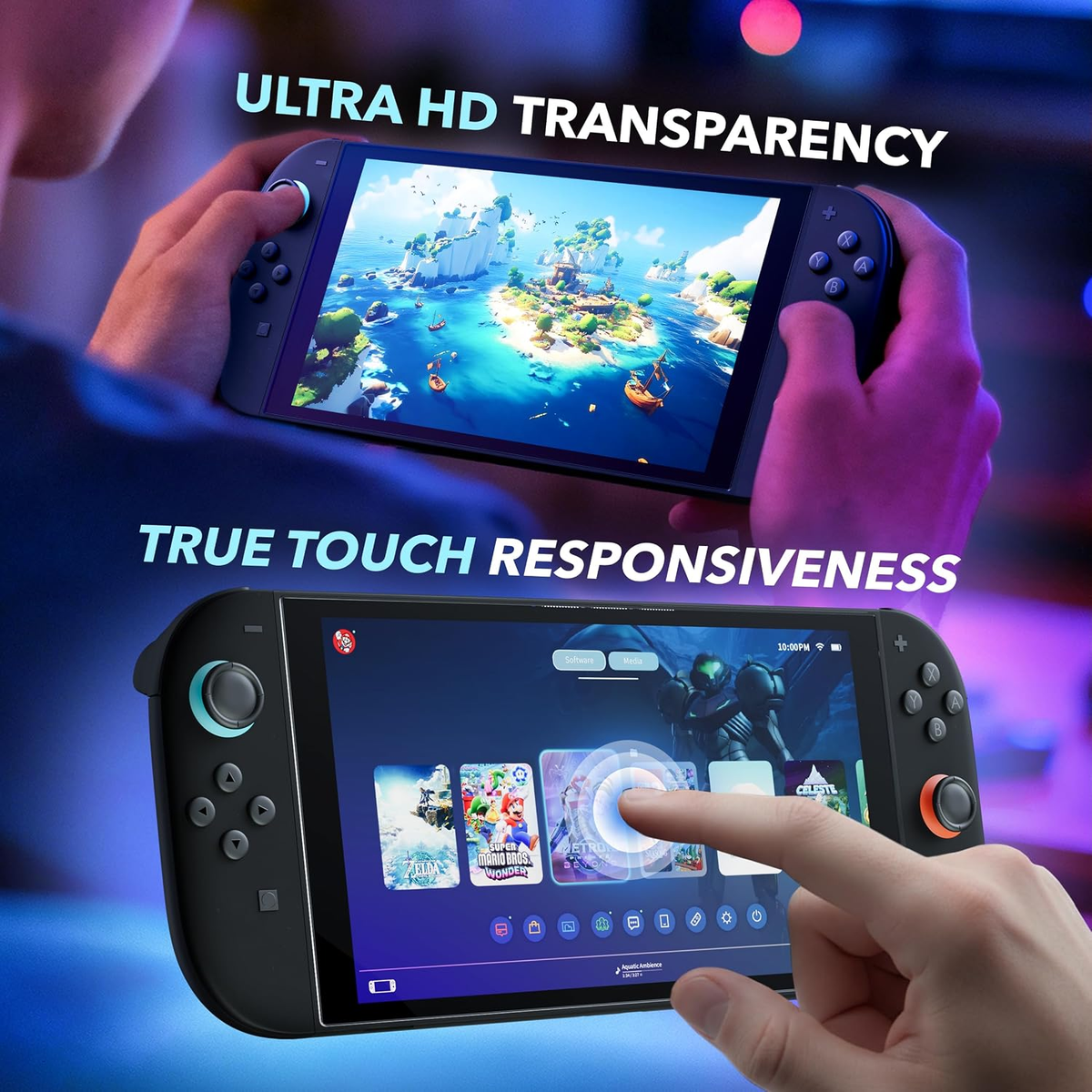 Tempered Glass Screen Protectors for Nintendo Switch 2 (2025) - 2 Pack with Installation Frame