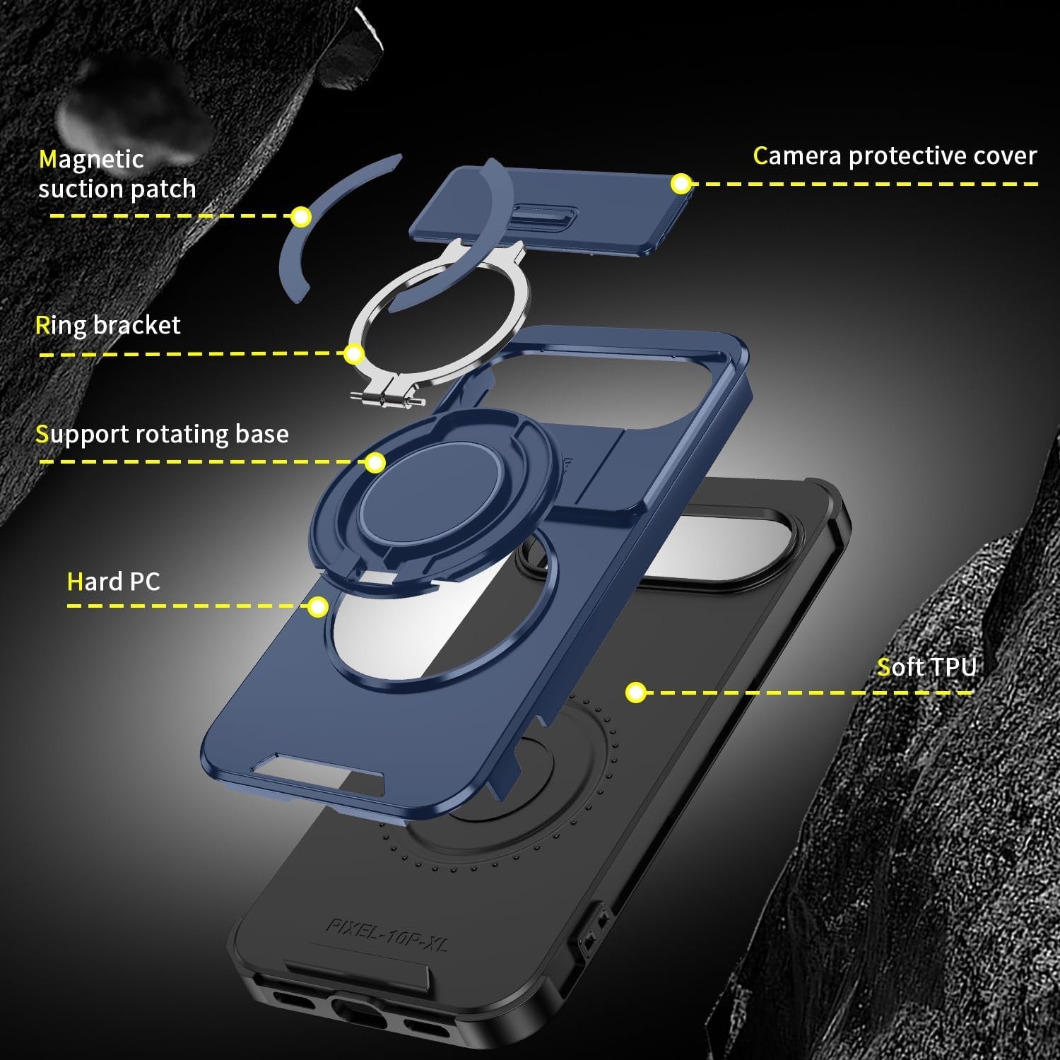Magnetic Ring Kickstand Case for Google Pixel 7 Series - image 8