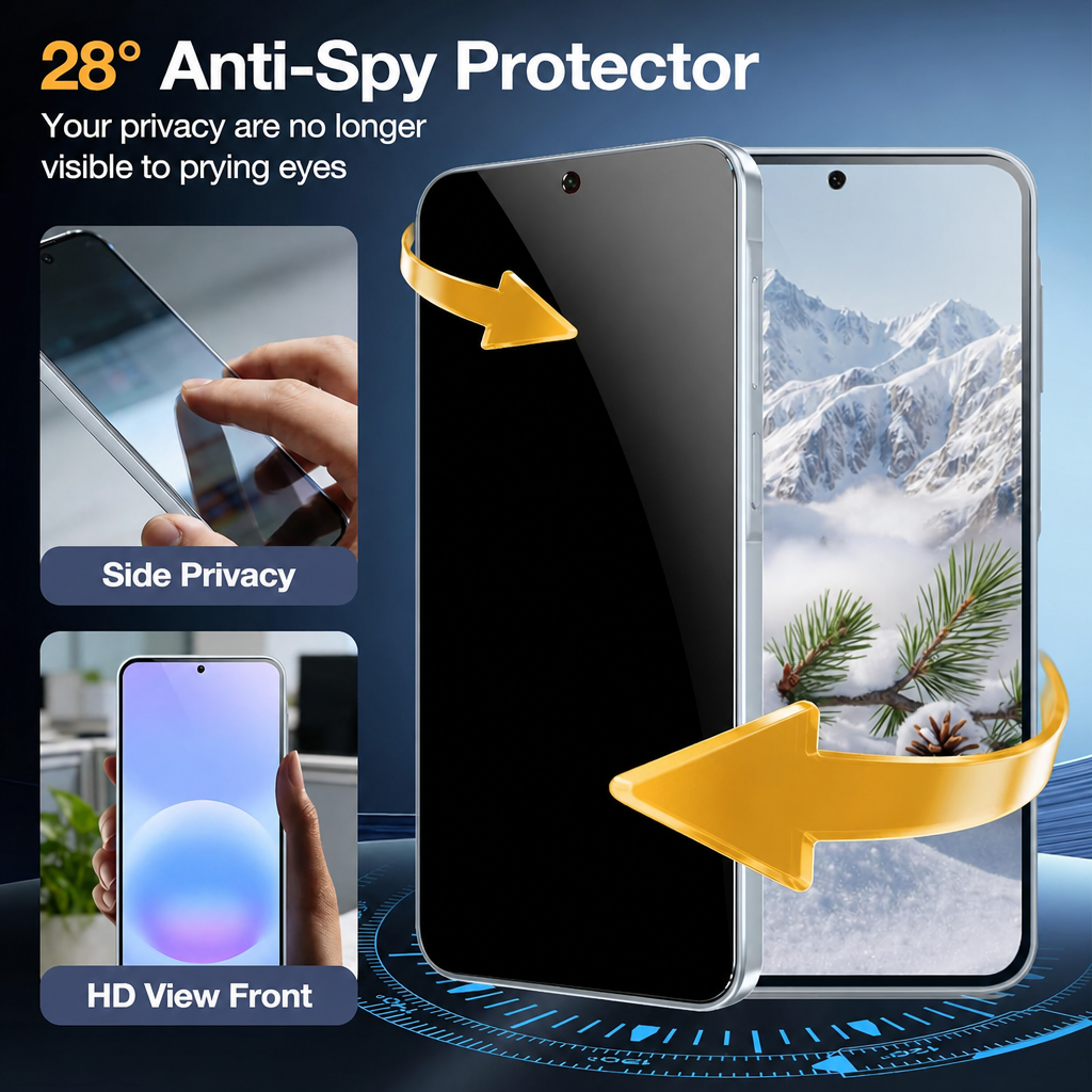 Privacy Tempered Glass Screen Protector for Samsung Galaxy A55 5G - 2 Pack