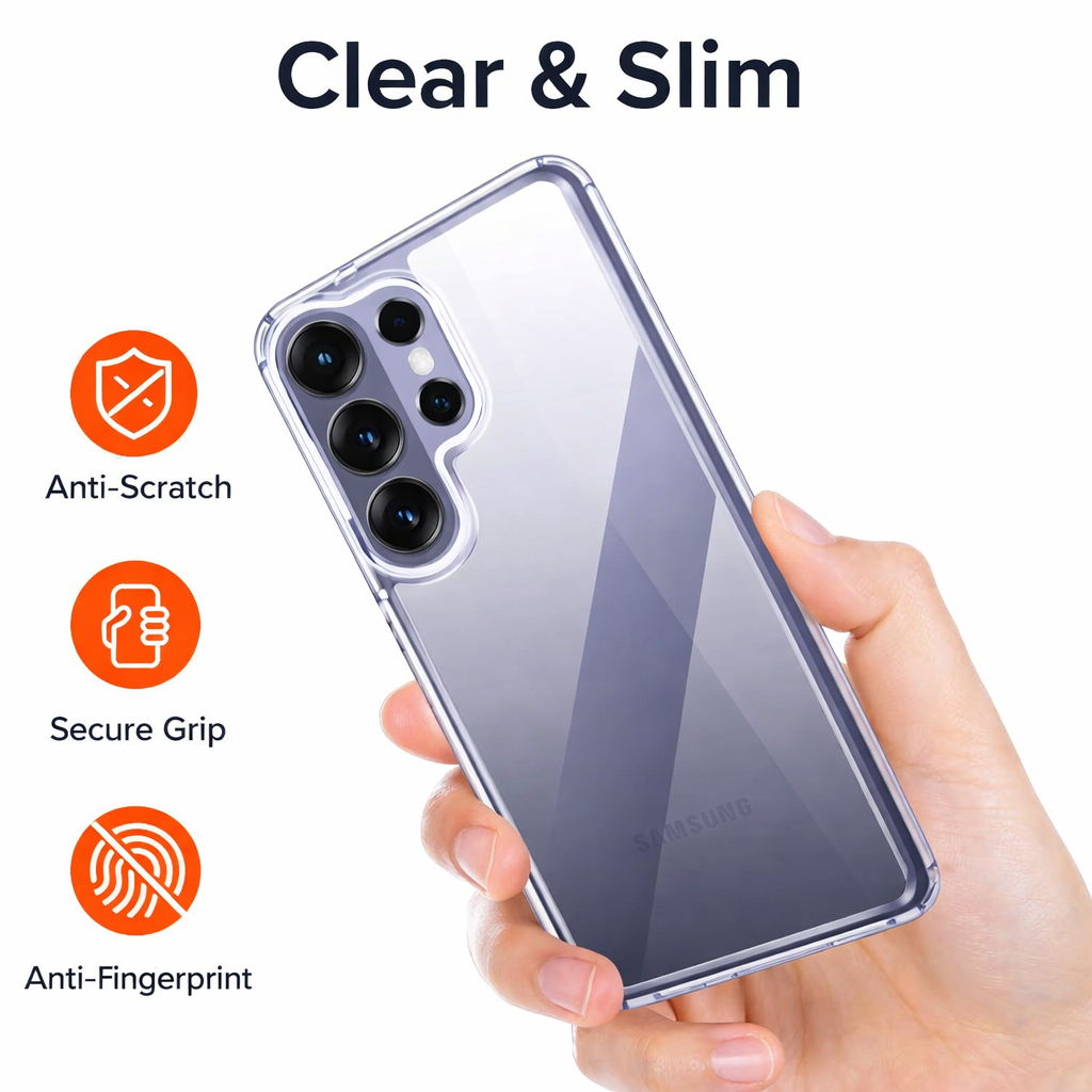 For Samsung Galaxy S24 FE Clear Slim Shockproof Case - image 8