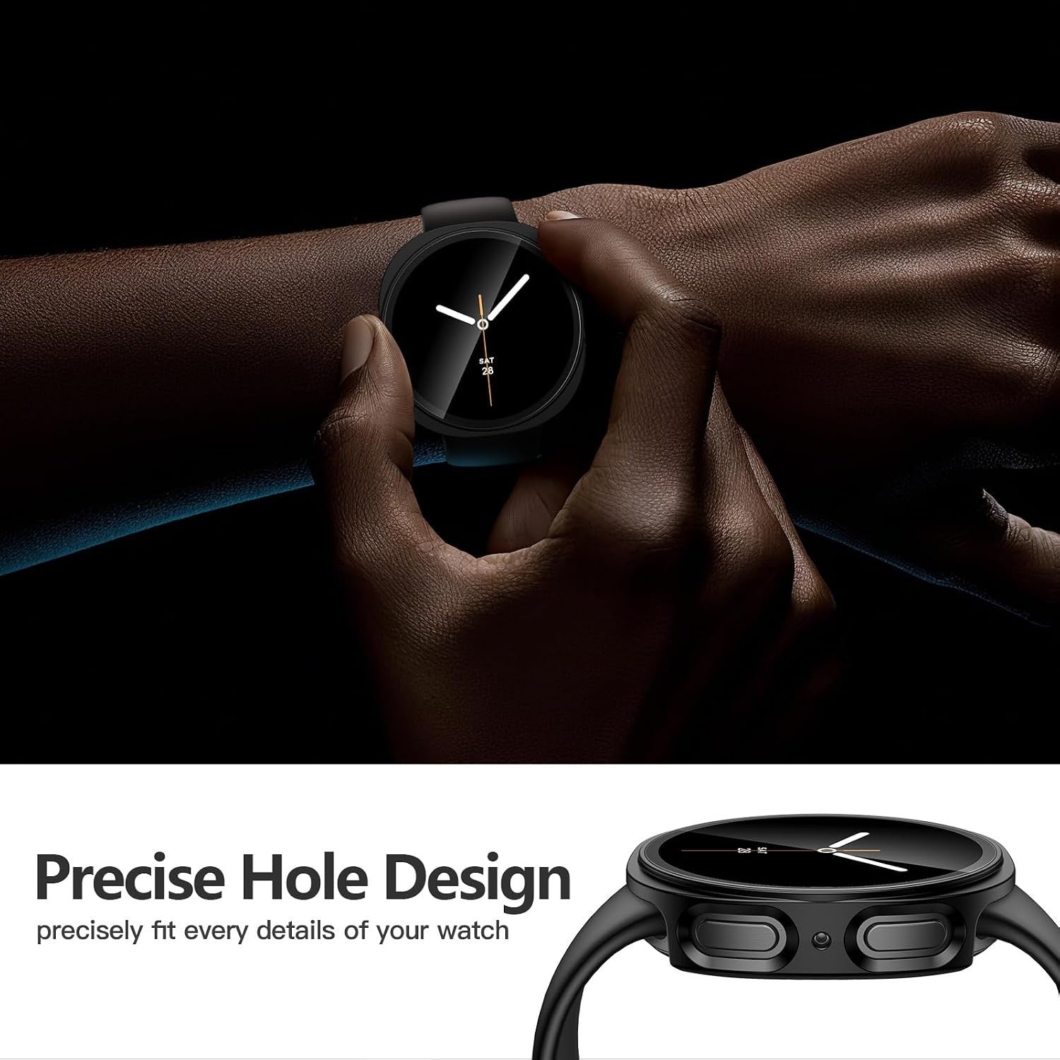 Full-Cover Glass Case Screen Protector for Samsung Galaxy Watch - image 7