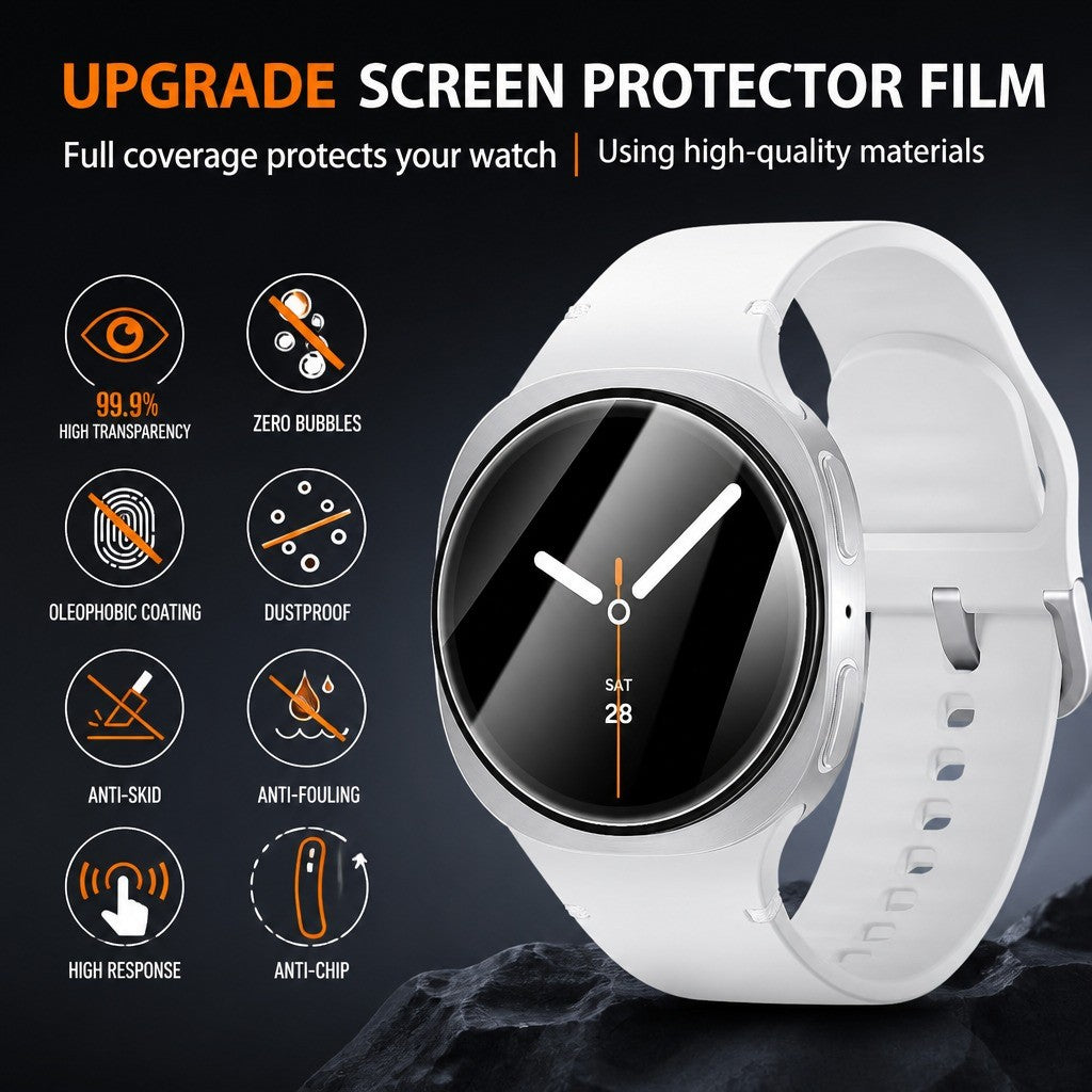 1/2/3/4 Pack Tempered Glass Screen Protectors for Samsung Galaxy Watch - image 8