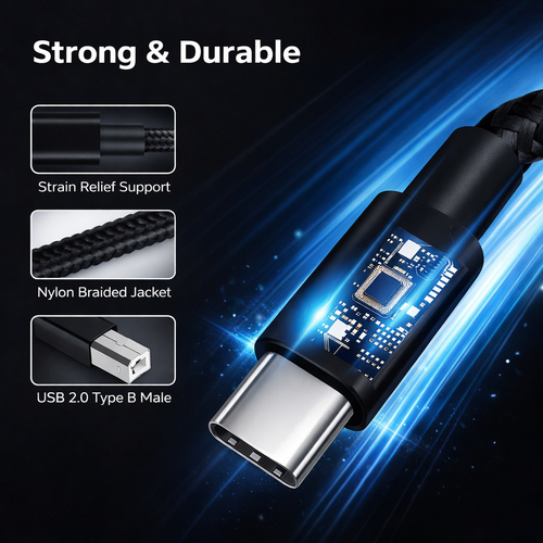 USB-C to USB-B Printer Cable - image 5