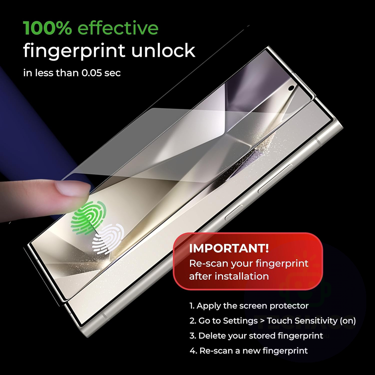 2 Pack Privacy Tempered Glass Screen Protectors for Samsung Galaxy S26 Ultra