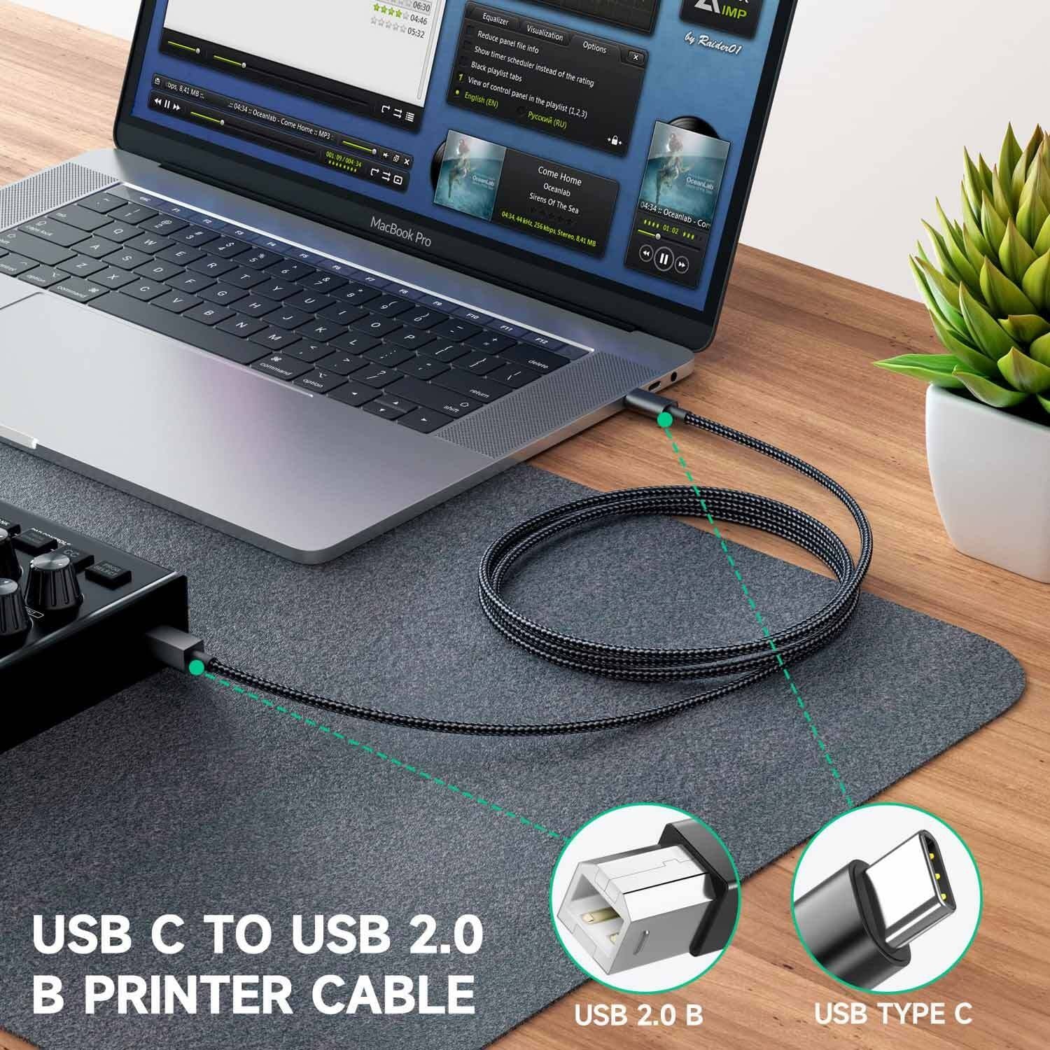 USB-C to USB-B Printer Cable - image 3