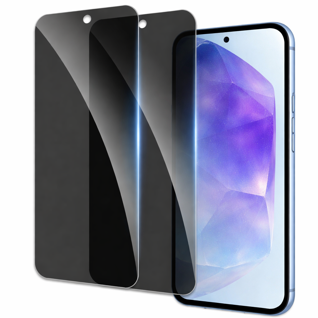 Privacy Tempered Glass Screen Protector for Samsung Galaxy A55 5G - 2 Pack