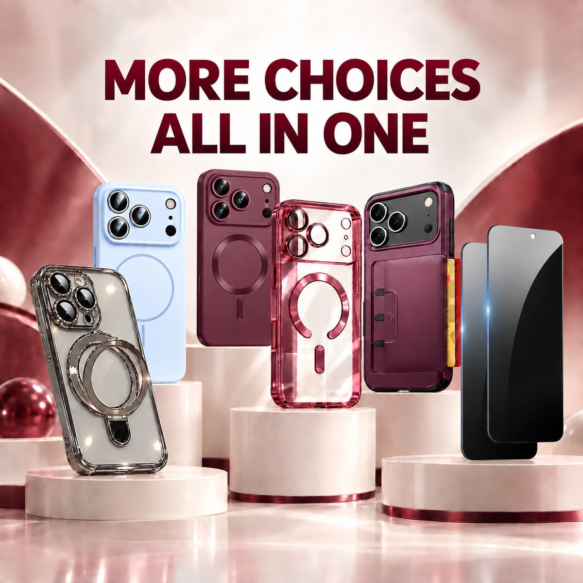 For iPhone 18 Pro Max Case, Compatible with MagSafe - Raised Camera Protection, Case Only, Clear