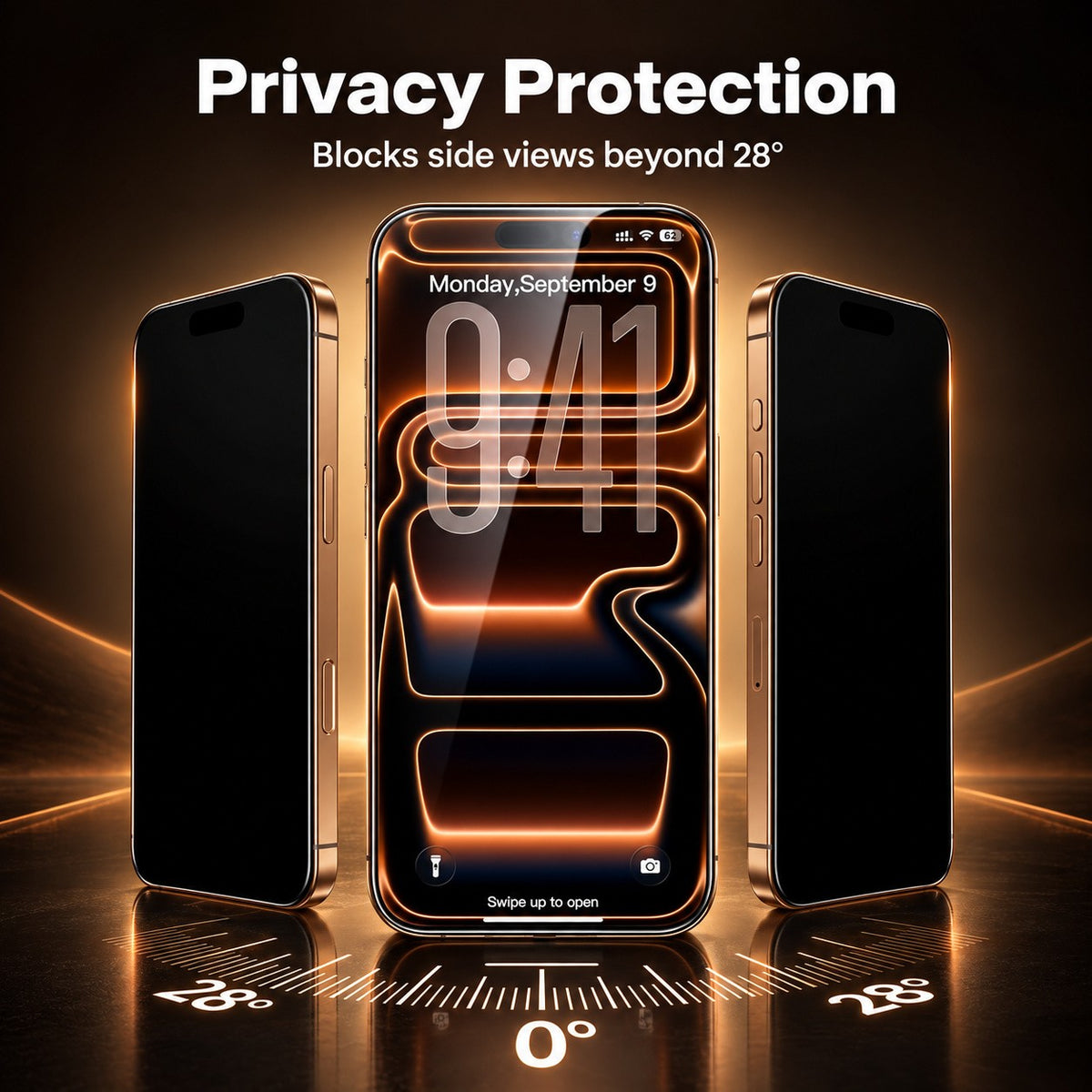 MAXSHIELD Privacy Glass Screen Protectors for iPhone 18 Pro Max - 2 Pack