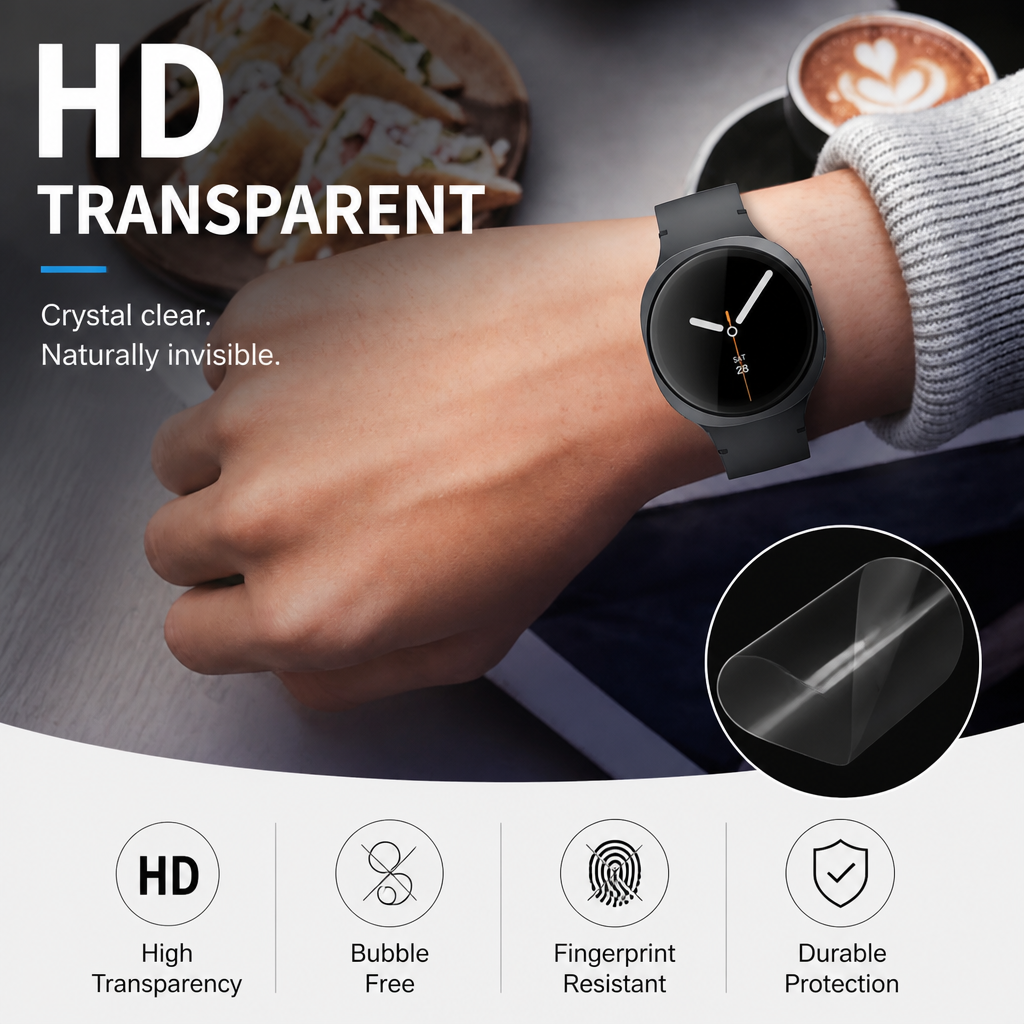1/2/3/4 Pack Tempered Glass Screen Protectors for Samsung Galaxy Watch - image 4