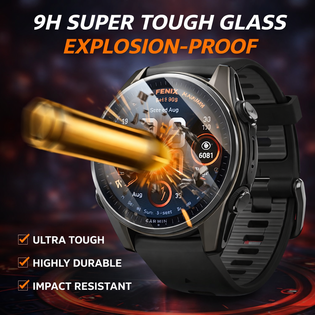 3 Pack Tempered Glass Screen Protector for Garmin Fenix - image 2