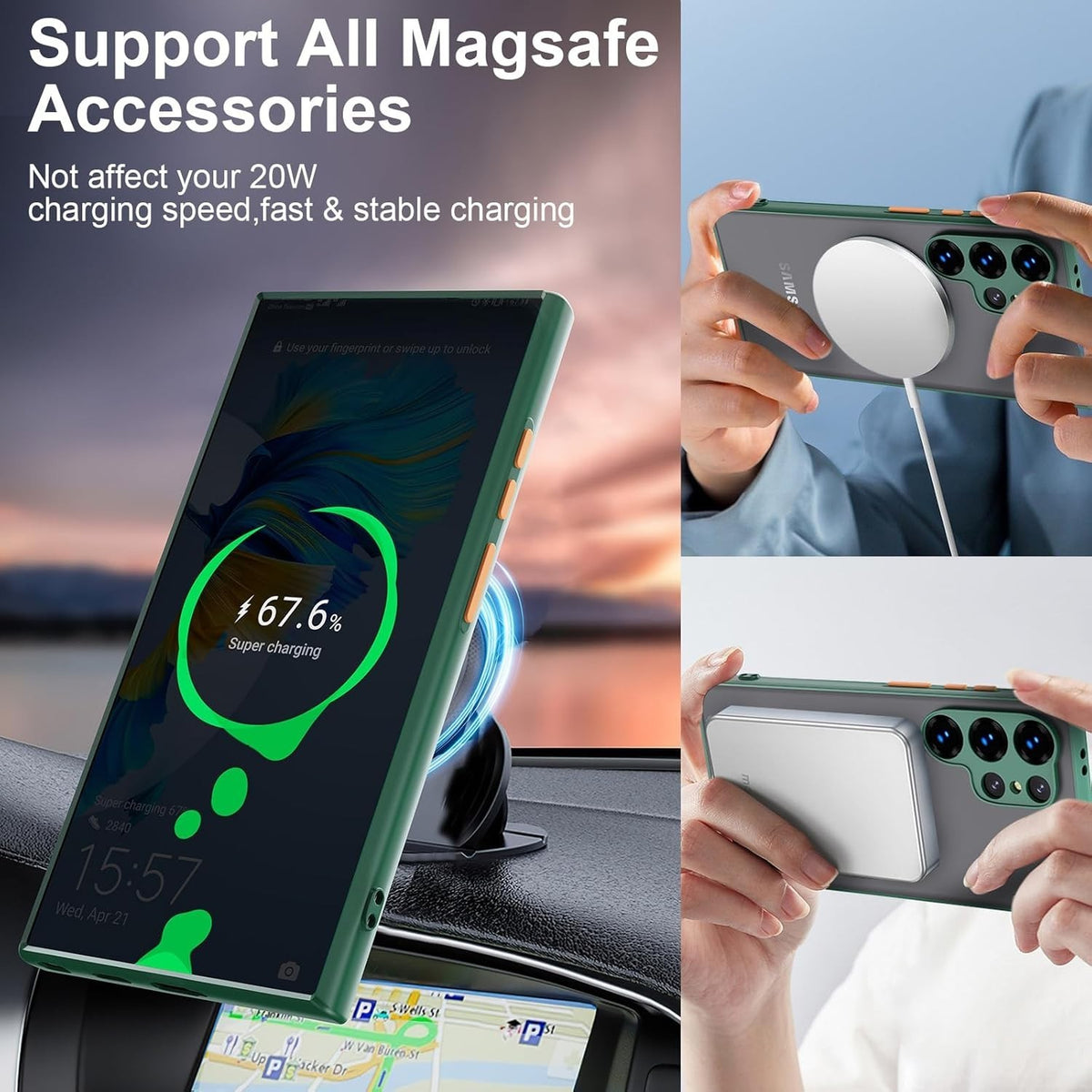 For Samsung Galaxy S26 Plus Case, Compatible with MagSafe - Raised Edges, Case Only, Blue