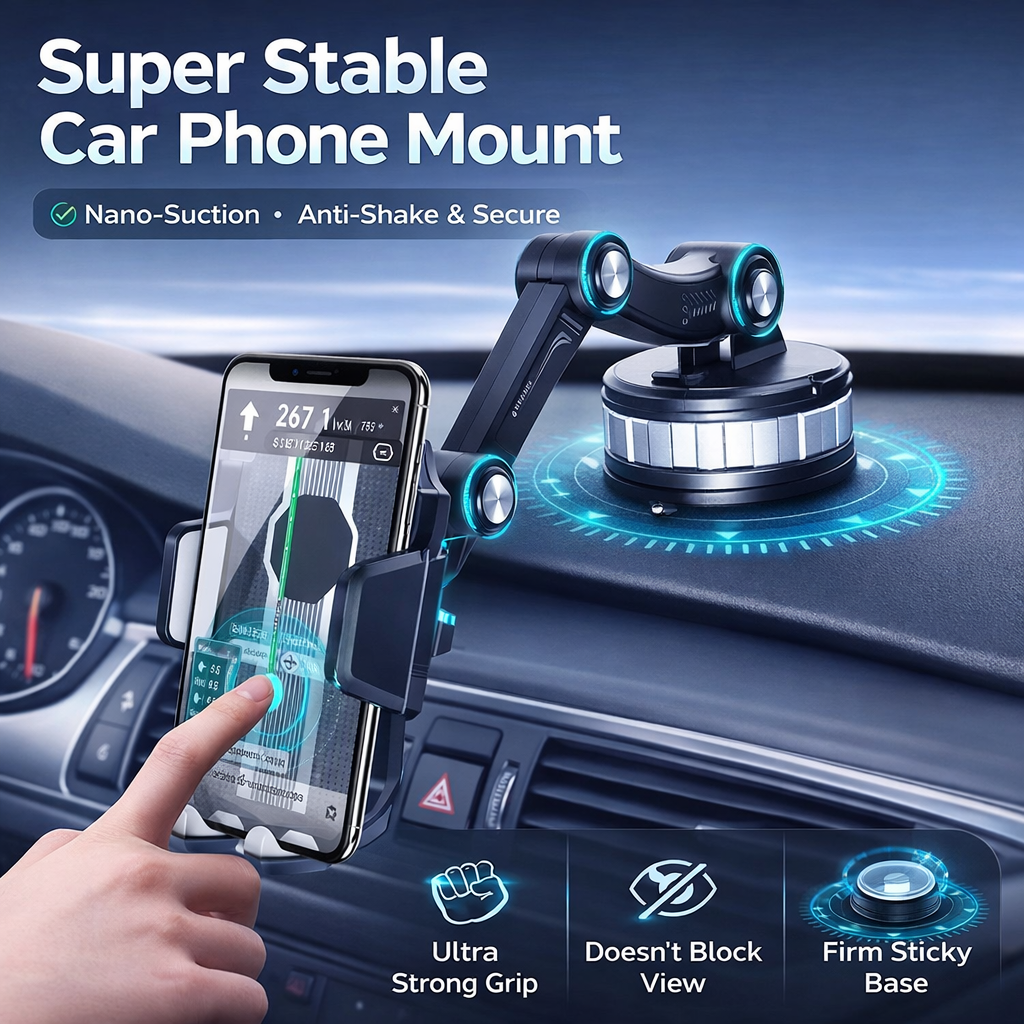 Vacuum Suction Car Phone Mount - image 3