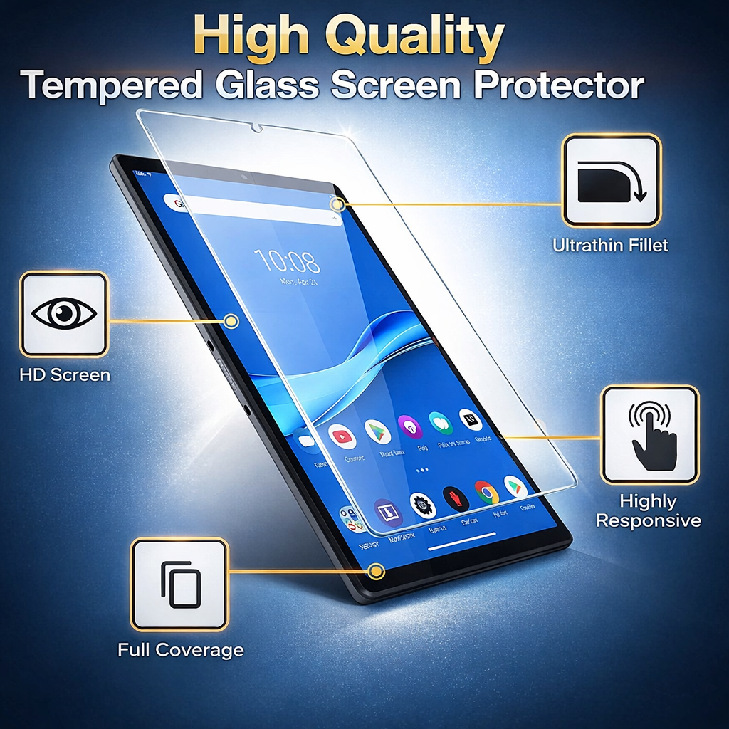Tempered Glass Screen Protector for Lenovo Tab 10.1-inch TB311XU/TB311FU (2025) - 2 Pack