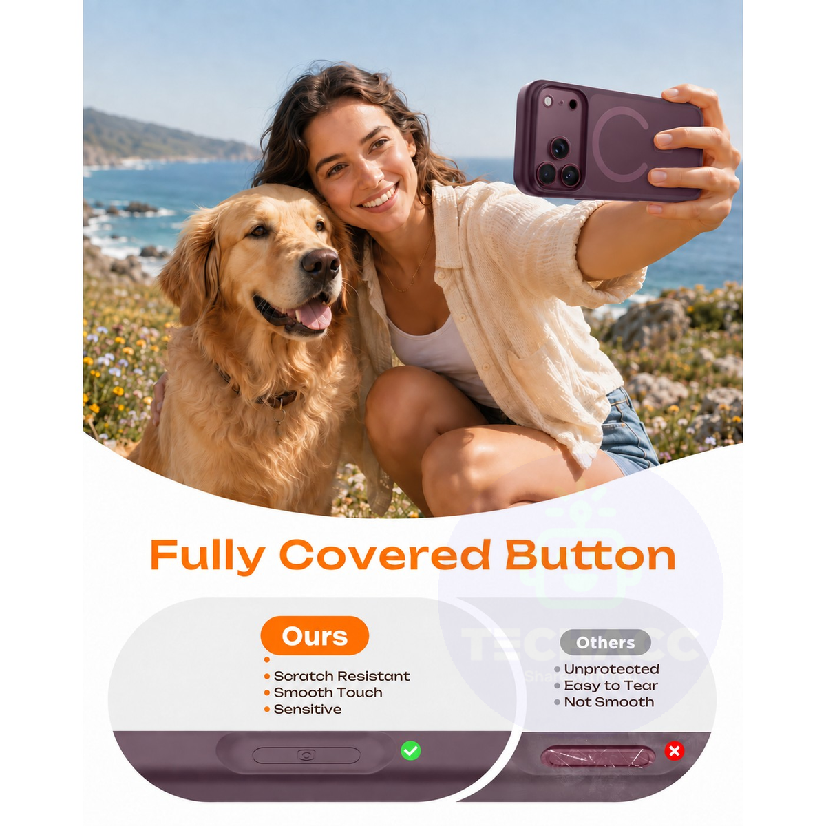 For iPhone 18 Pro Max Case, Compatible with MagSafe - Frosted Back and Raised Camera Frame, Case Only, Burgundy
