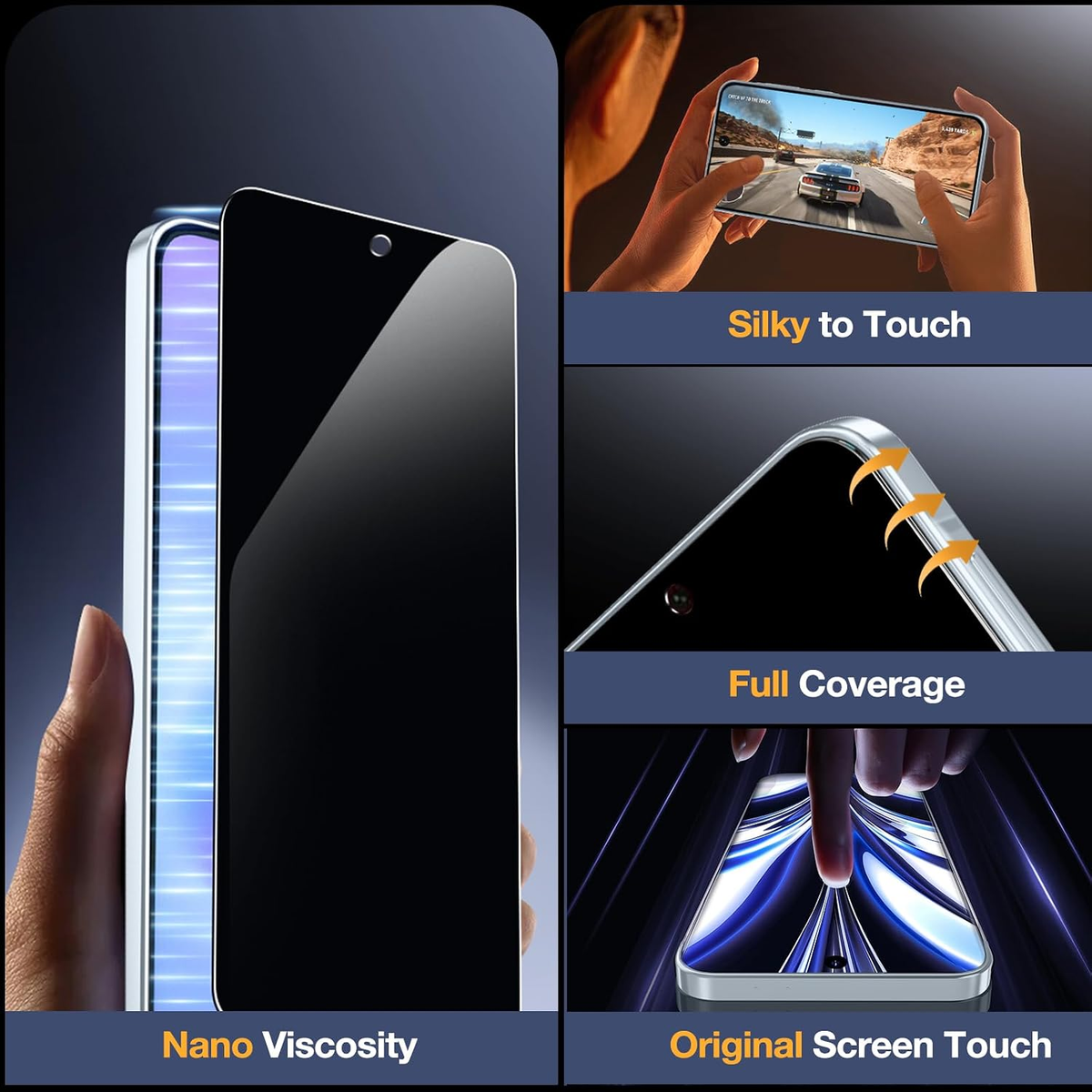 Privacy Tempered Glass Screen Protector for Samsung Galaxy A16 5G - 2 Pack