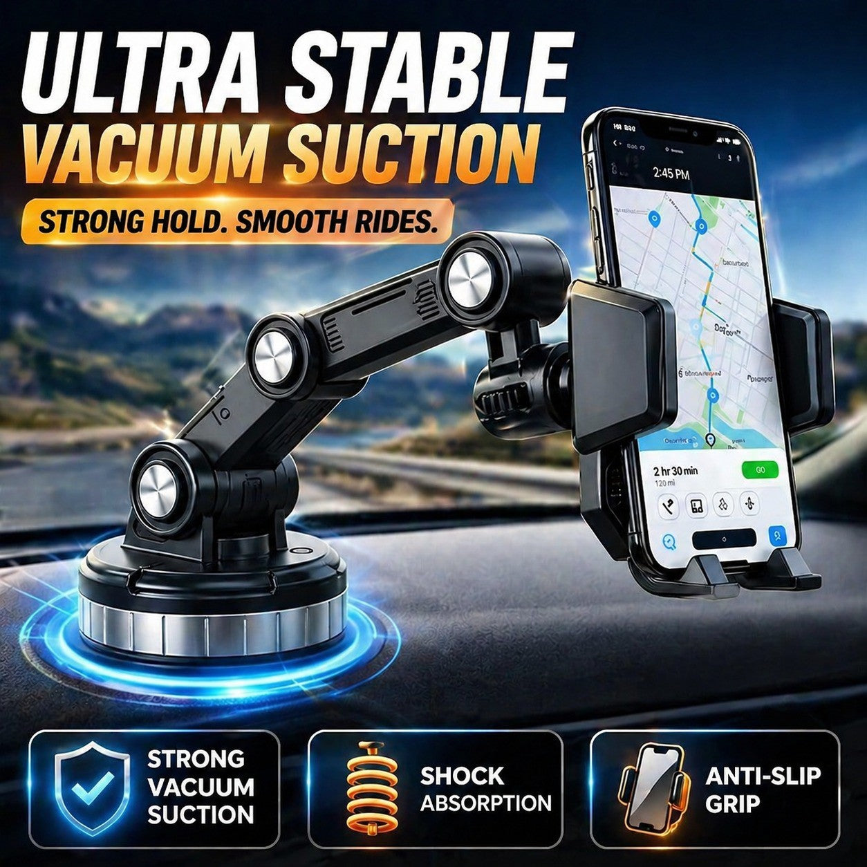 Vacuum Suction Car Phone Mount - image 1