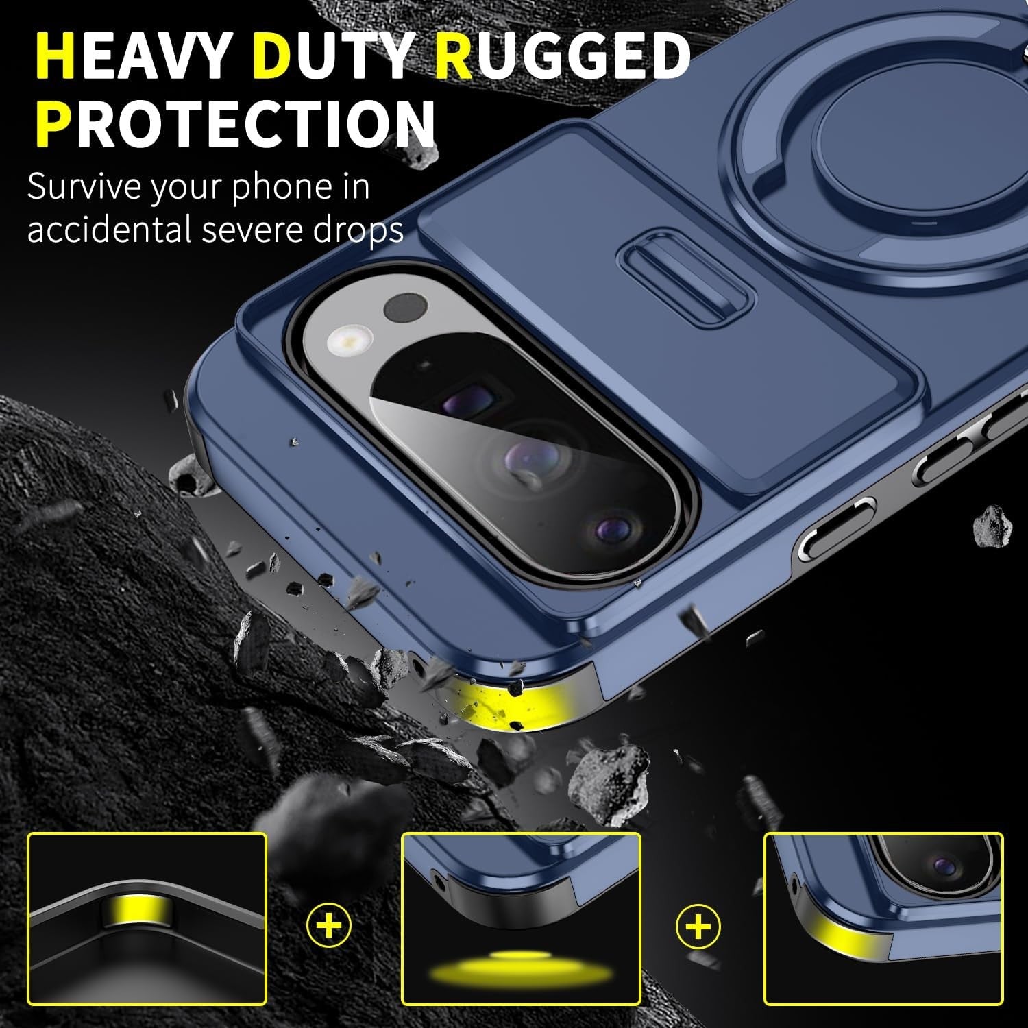Magnetic Ring Kickstand Case for Google Pixel 8 Series - detail image 2