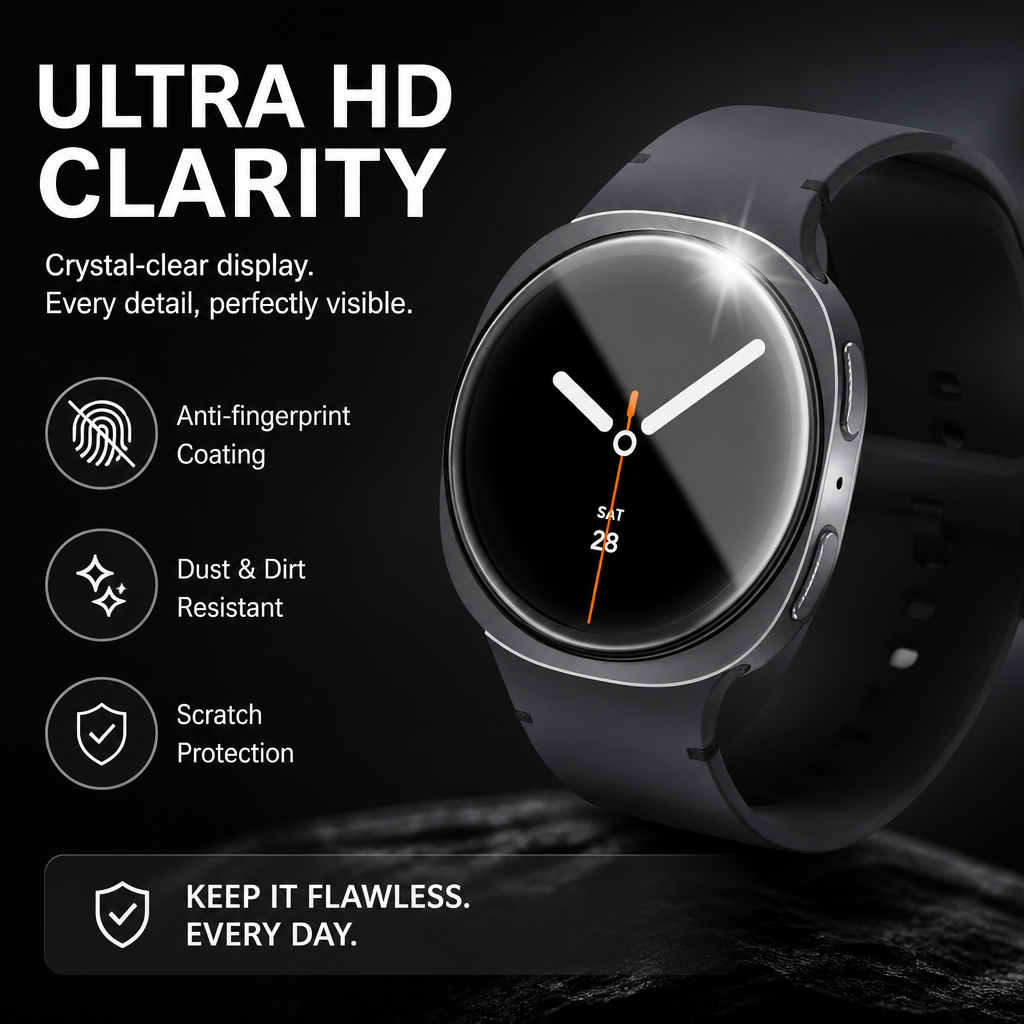 1/2/3/4 Pack Tempered Glass Screen Protectors for Samsung Galaxy Watch - image 2