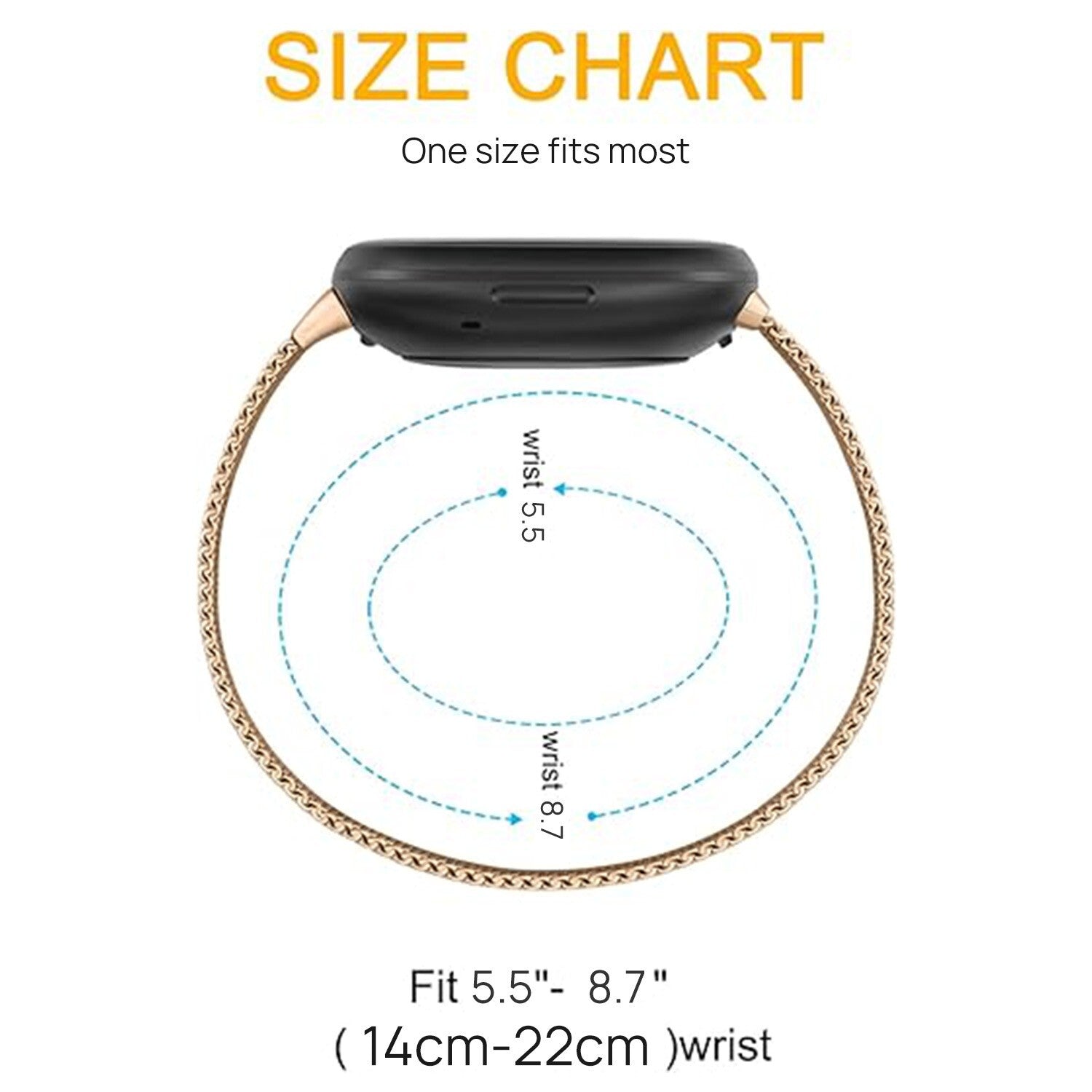 Milanese Metal Band for Fitbit Versa and Sense - image 2