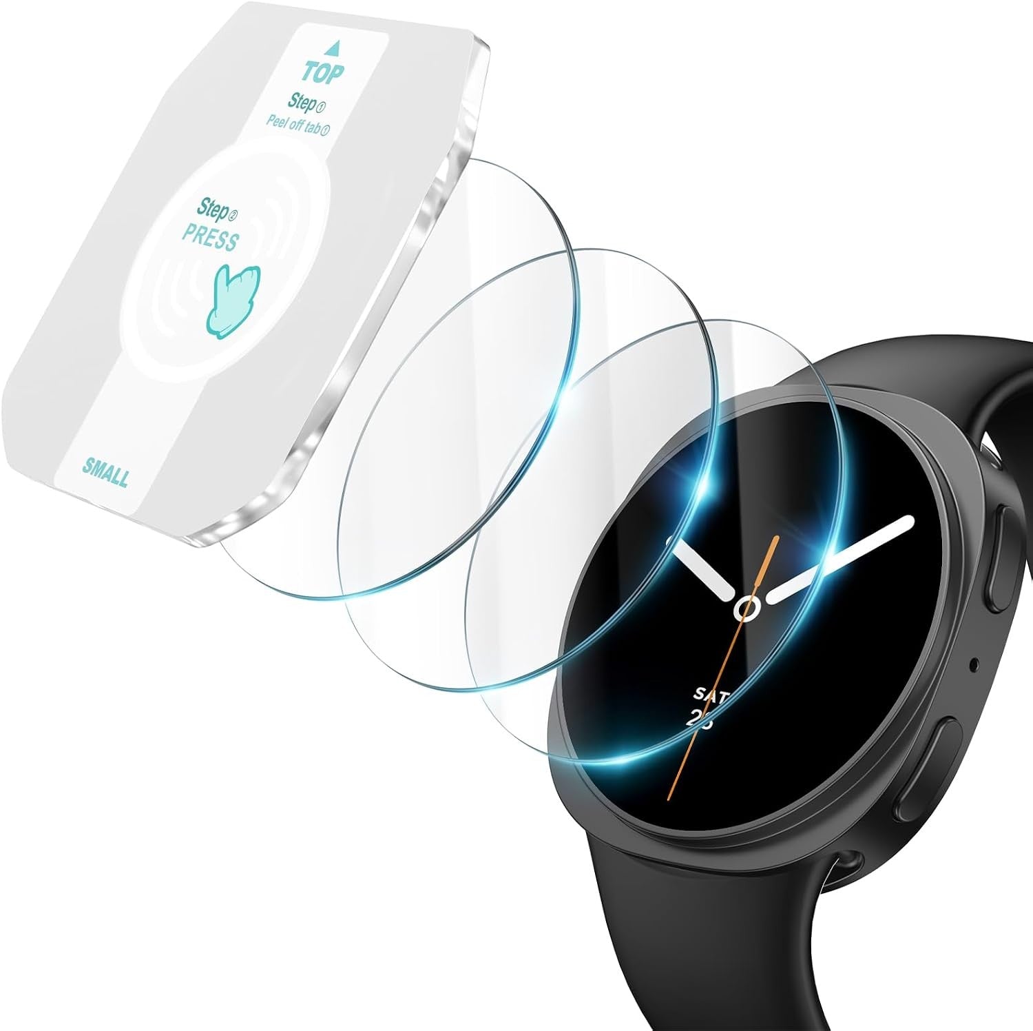 3 Pack Auto-Alignment Screen Protector for Samsung Galaxy Watch - image 8