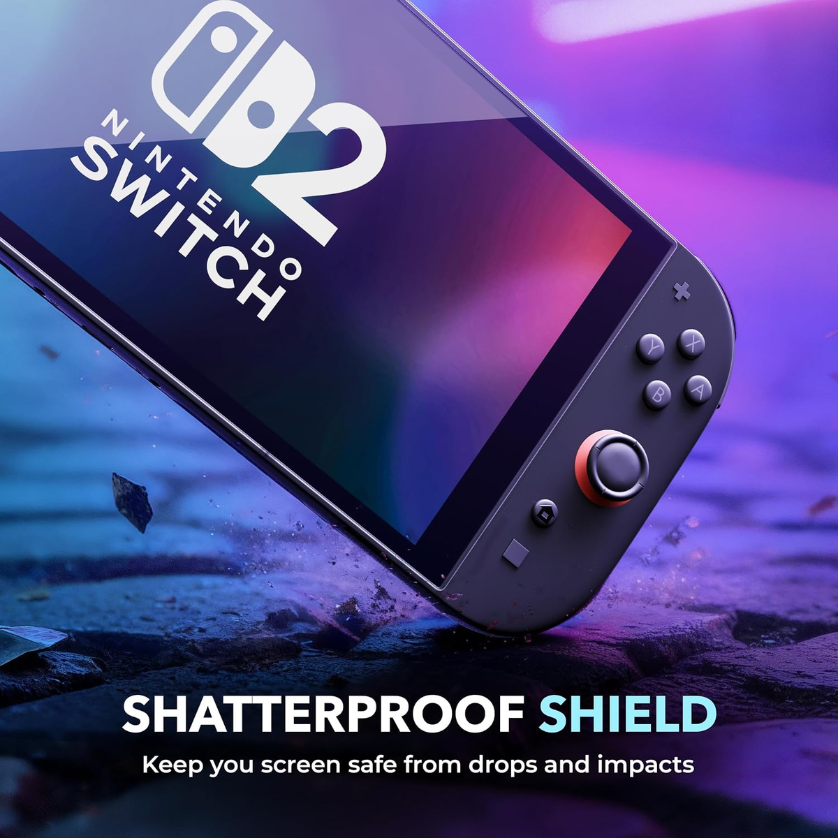 Tempered Glass Screen Protectors for Nintendo Switch 2 (2025) - 2 Pack with Installation Frame
