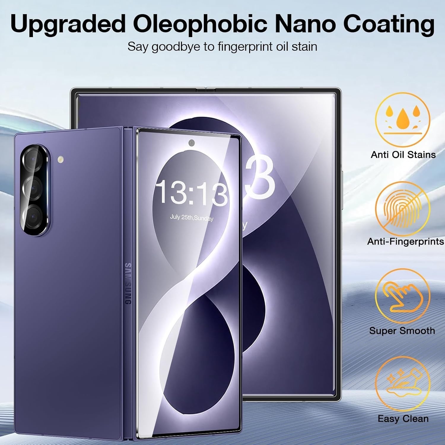 For Samsung Galaxy Z Fold 7 Complete Tempered Glass Screen Protector - image 5