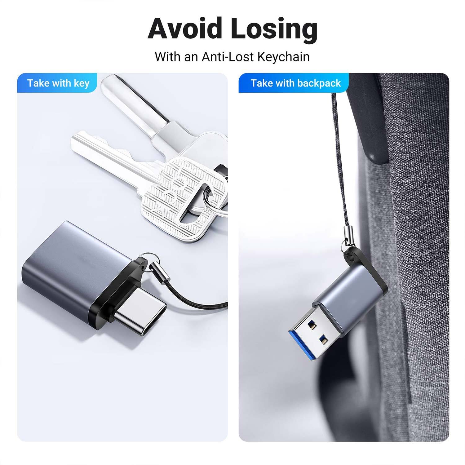 USB 3.2 to USB-C OTG Adapter – 2 Pack - image 5