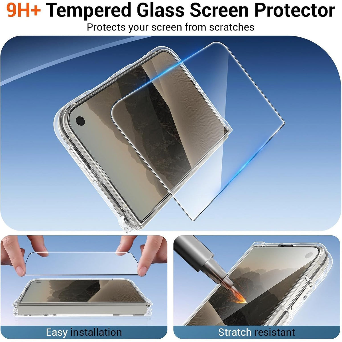 For iPhone Duo Case, Compatible with MagSafe - Raised Camera and Screen Edges, With 1 Privacy Screen Protector and 1 Lens Protector, Clear