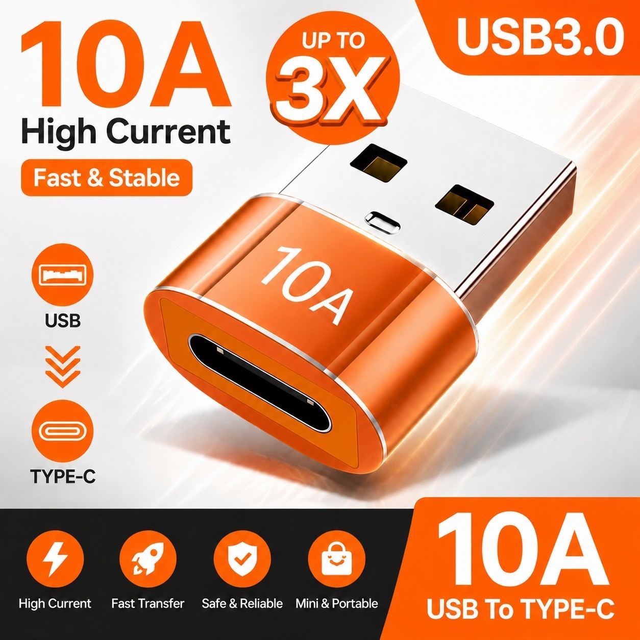 10A USB-A to USB-C Adapter - image 1