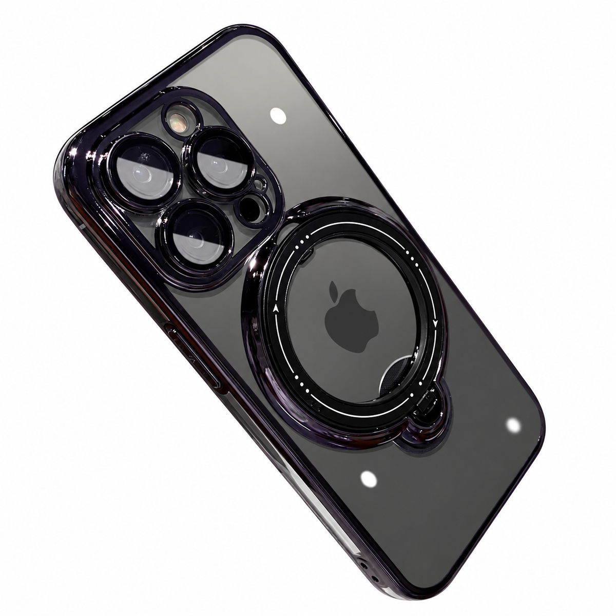 For iPhone 18 Pro Max Case, Compatible with MagSafe - 360-Degree Rotating Stand, Case Only, Black
