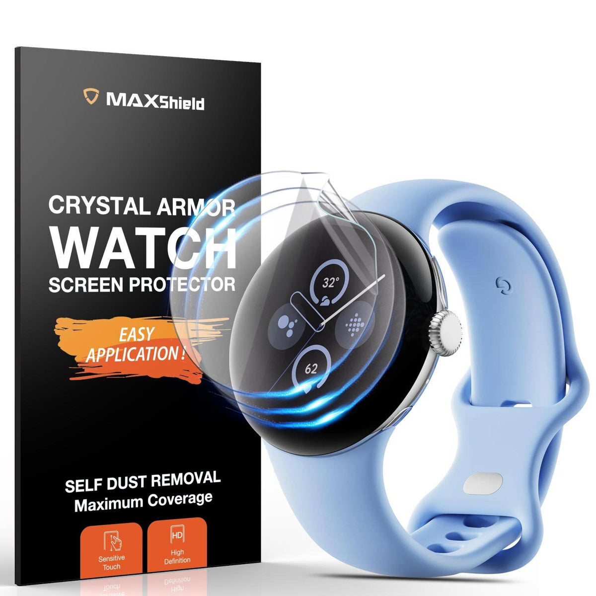 3x For Google Pixel Watch 2 Screen Protector 3D Full Cover Hydrogel Clear Film