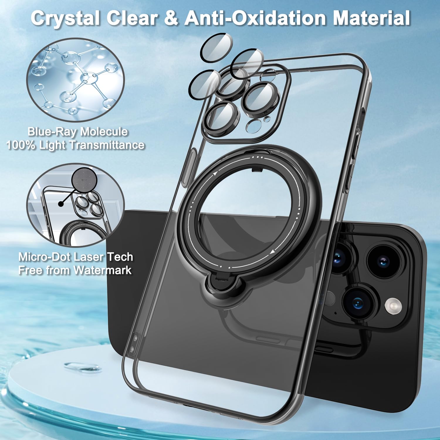 Invisible Stand MagSafe Magnetic for iPhone 15 Series Case