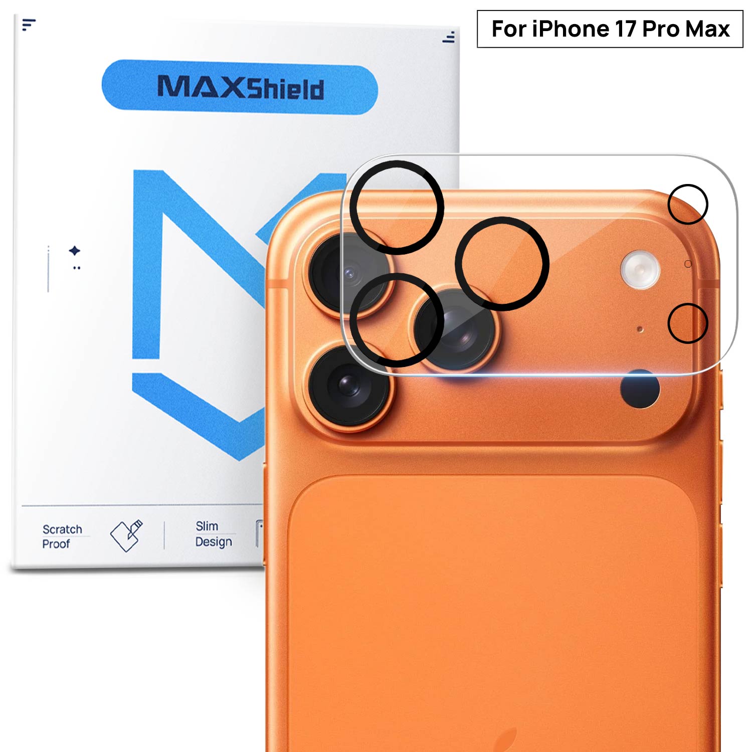 For iPhone 17 Pro Max Camera Lens Clear Glass Screen Protector