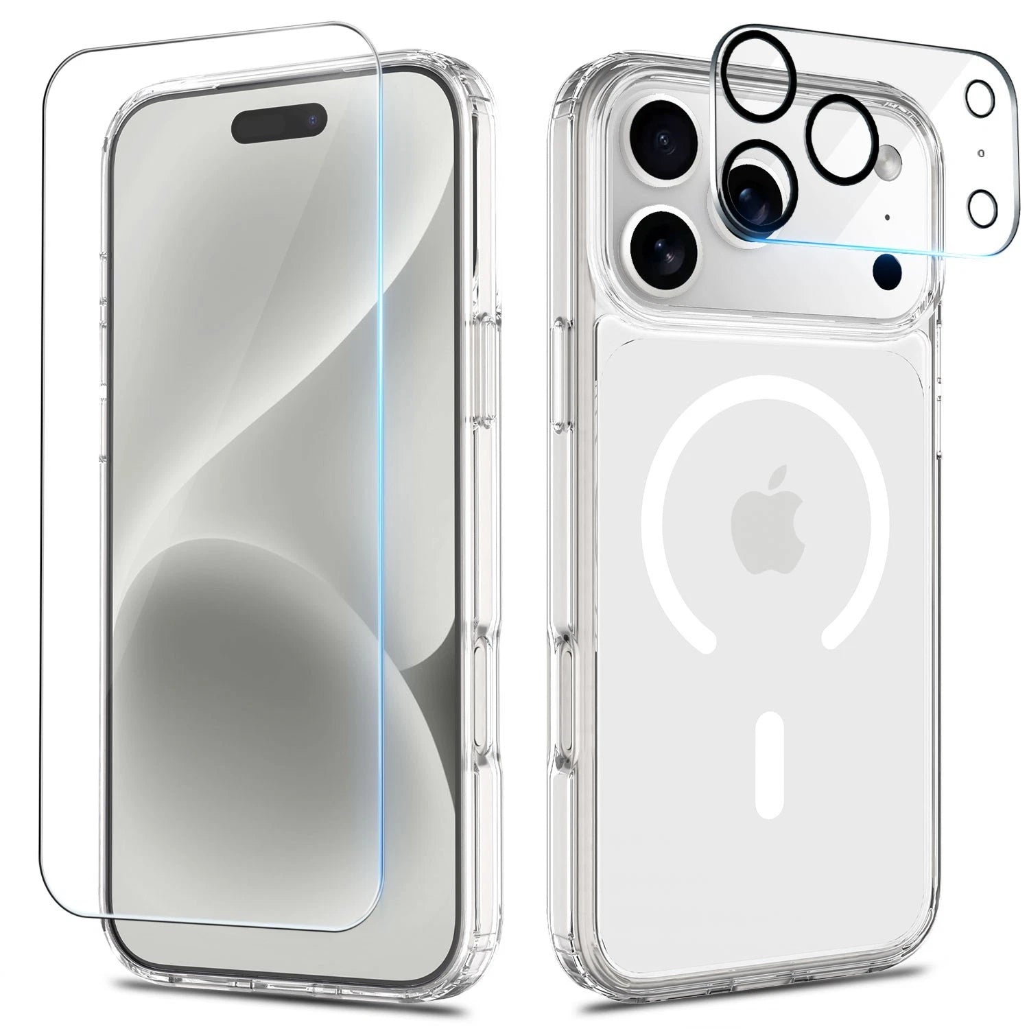 For iPhone 17 Pro Max Air Clear Magnetic Case Matte Shockproof Cover