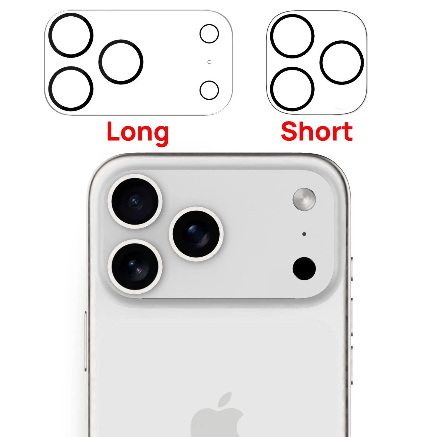 For iPhone 17 Pro Max Camera Lens Clear Glass Screen Protector