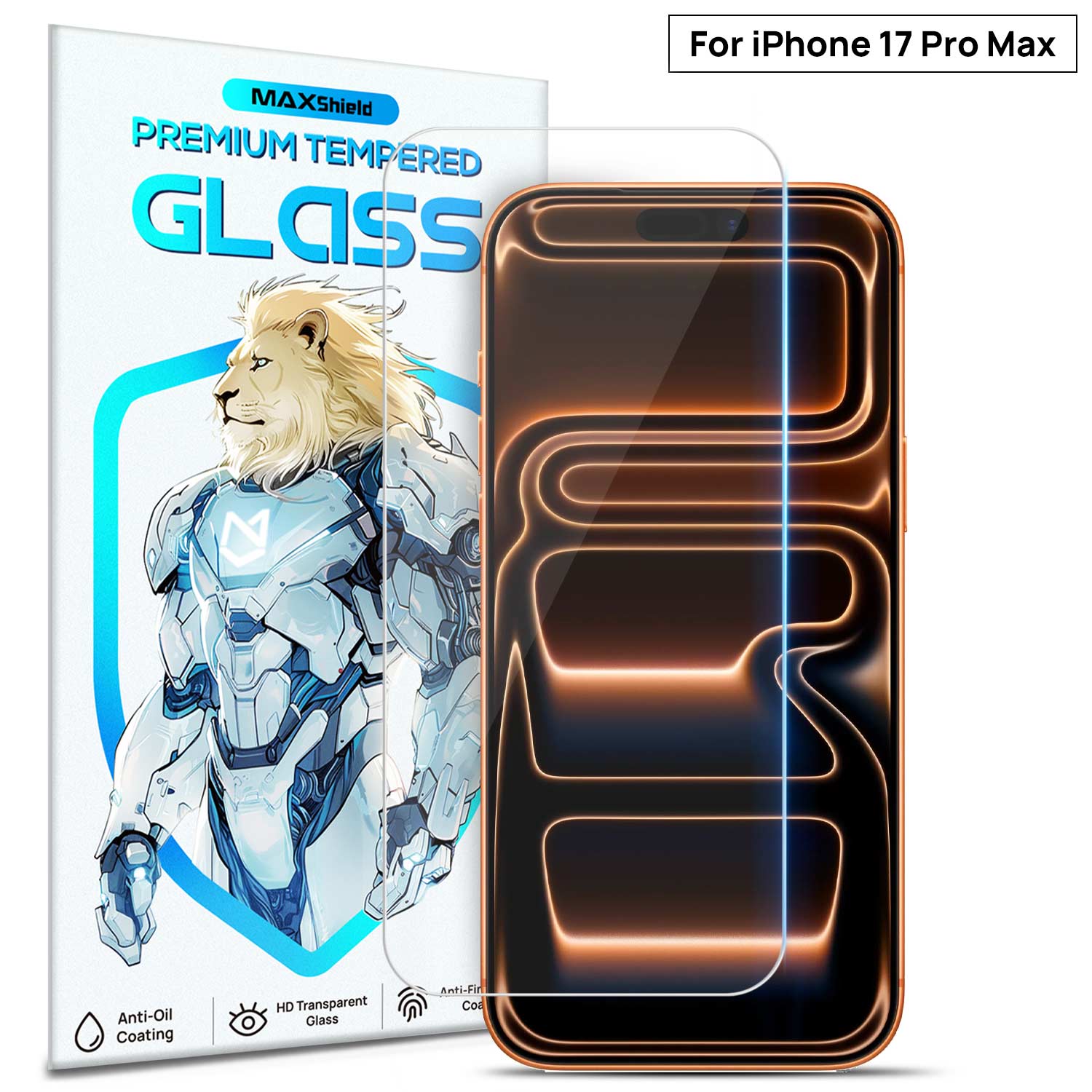 MAXSHIELD For iPhone 17 Pro Max Air Full Clear Tempered Glass Screen Protector