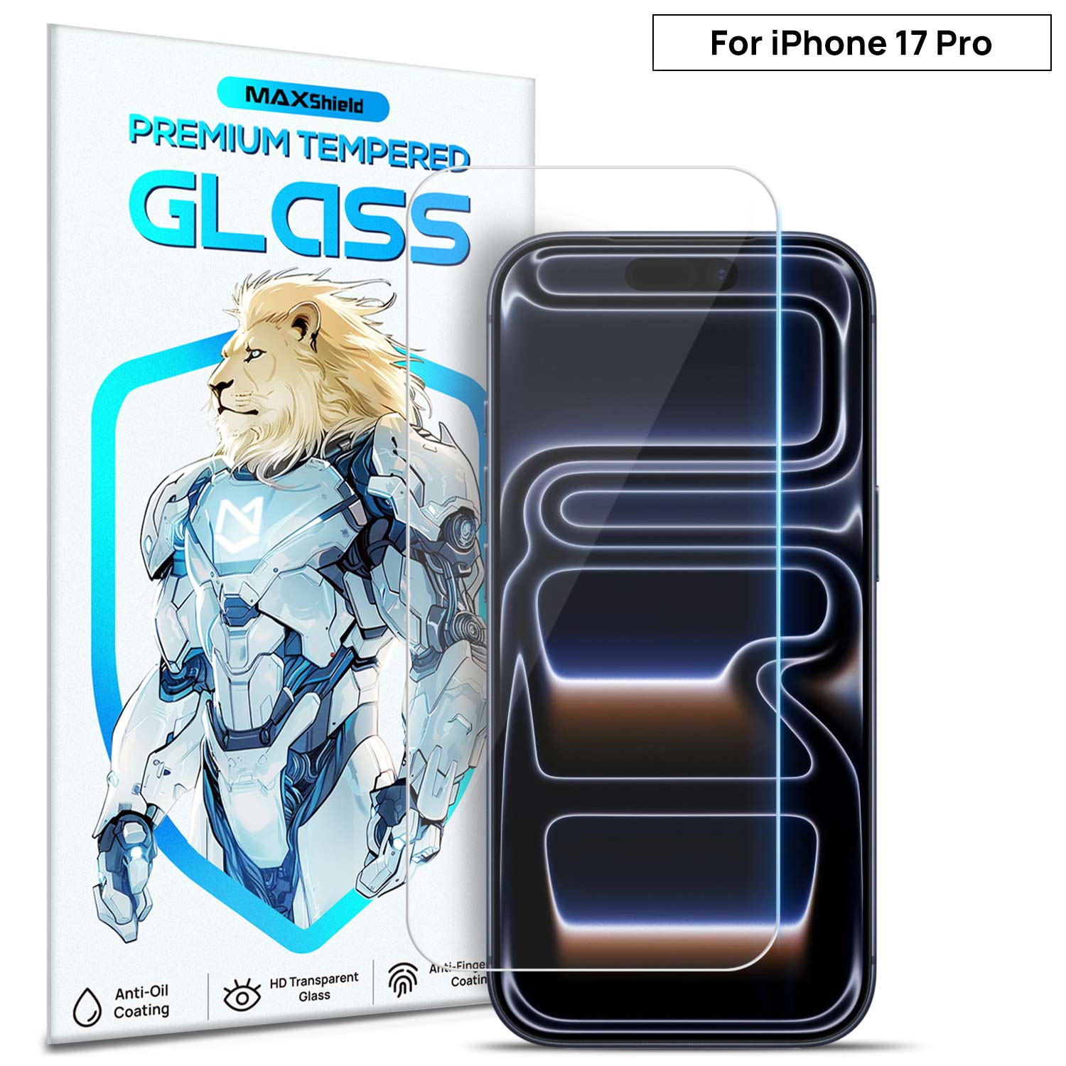 MAXSHIELD For iPhone 17 Pro Max Air Full Clear Tempered Glass Screen Protector