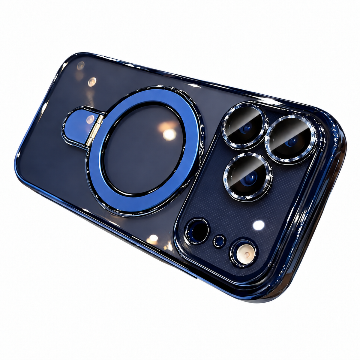 For iPhone 18 Pro Max Case, Compatible with MagSafe - 360-Degree Rotating Stand, Case Only, Navy - main image