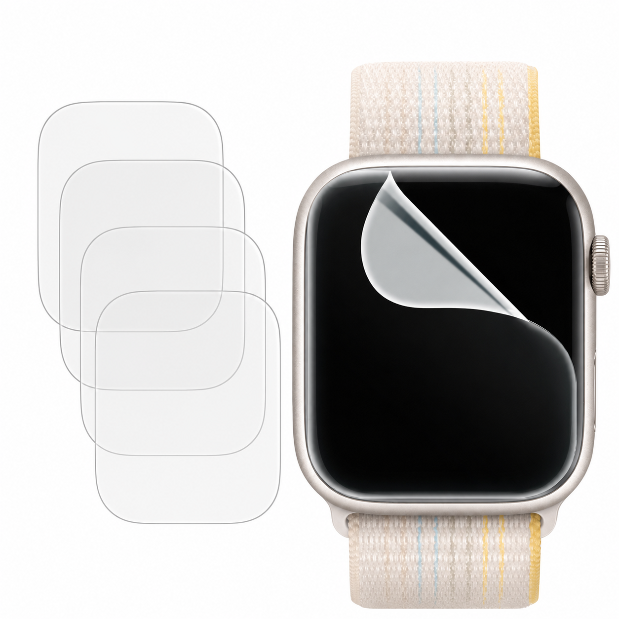 [4 Packs]Hydrogel Screen Protector for Apple Watch Ultra 49mm – clean white background main image