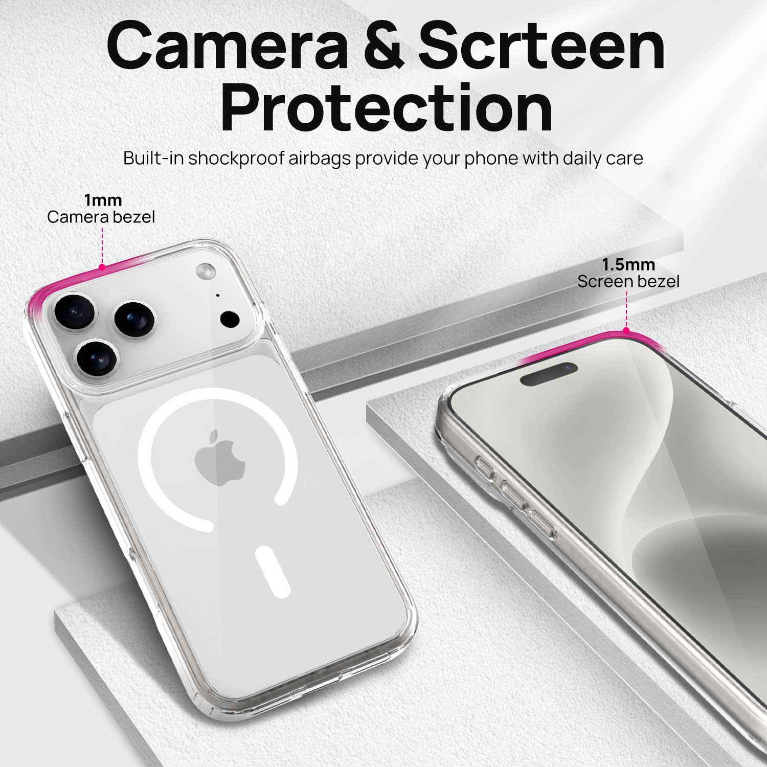 For iPhone 17 Pro Max Air Case Clear Magsafe Shockproof Magnetic Cover