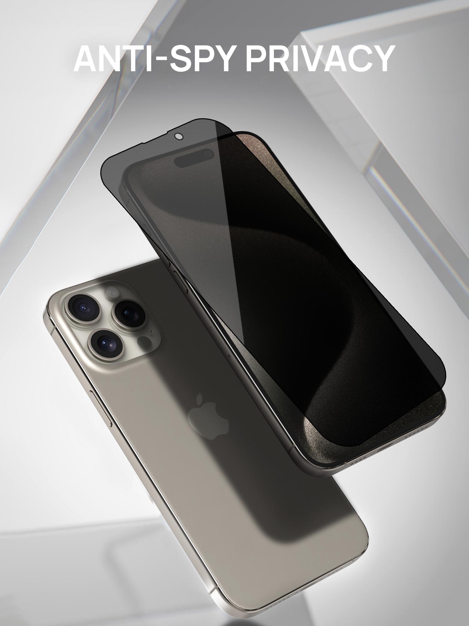 MaxShield® 【2 Pack】 iPhone 15 Series Privacy Anti-spy Glass Screen Protector