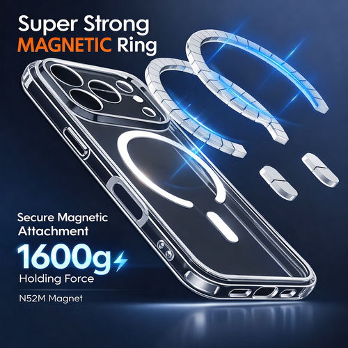 Clear Magnetic Shockproof Case for iPhone 17 Series - image 4