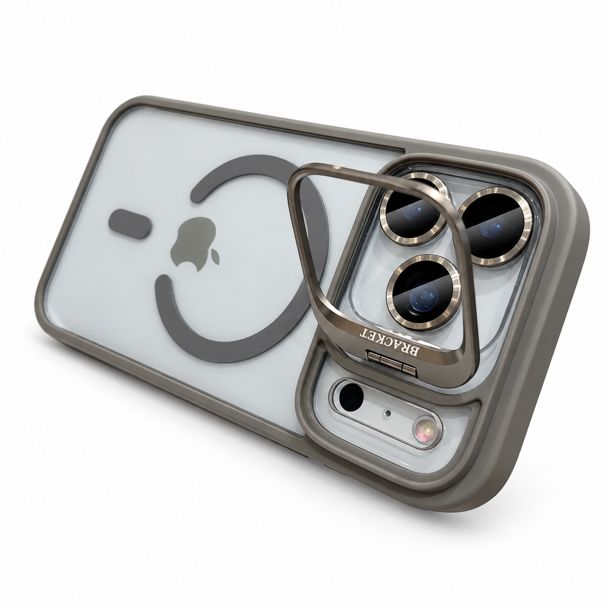 For iPhone 18 Pro Case, Compatible with MagSafe - Camera Frame Stand, Case Only, Grey