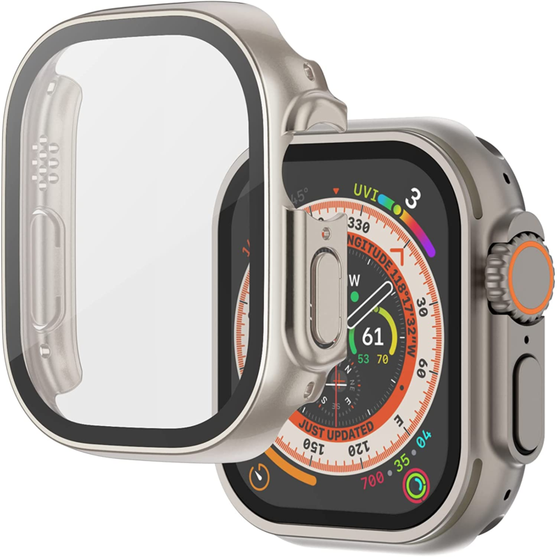 For Apple Watch Ultra 8 7 6 SE Glass Case Cover Screen Protector – clean white background main image
