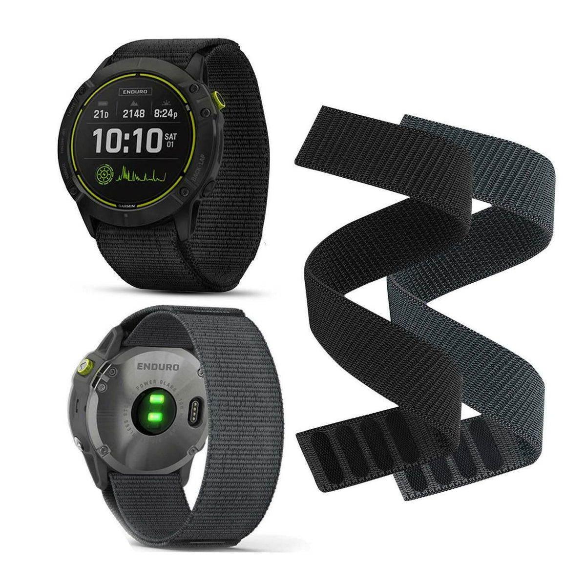 For Garmin Fenix 7 7X 7S 6 6S 6X PRO 5 5S 5X Plus Band Replacement Nulon Strap – clean white background main image