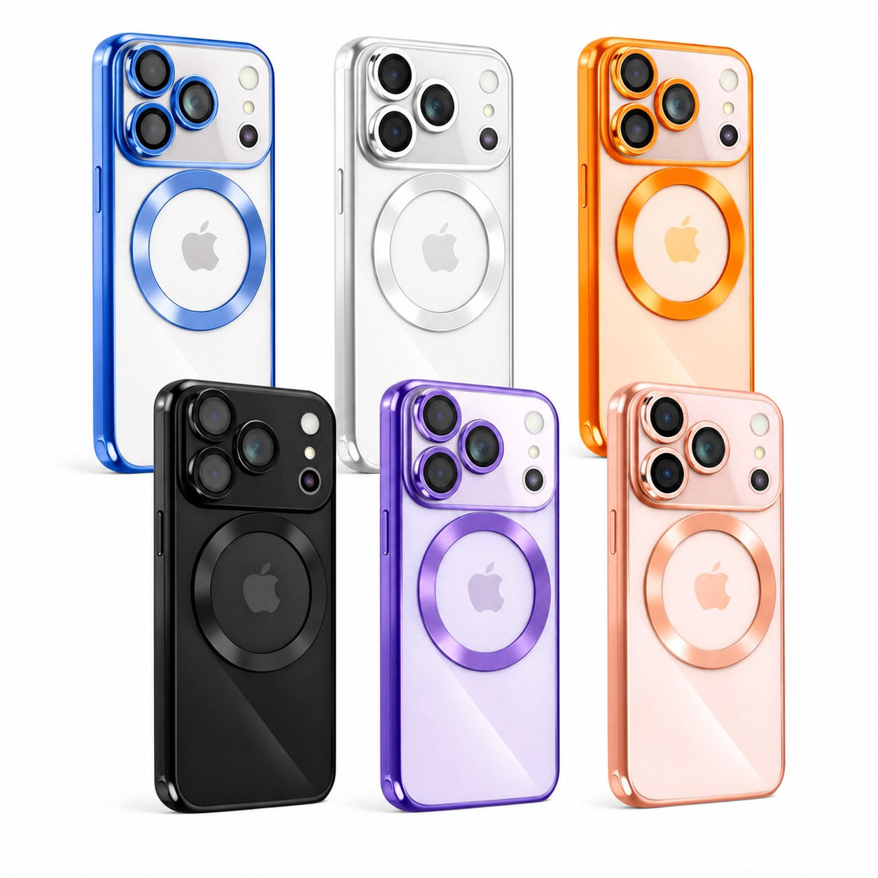 For iPhone 17 / 17 Air / 17 Pro / 17 Pro Max Clear Plating Magnetic Luxury Case - main image