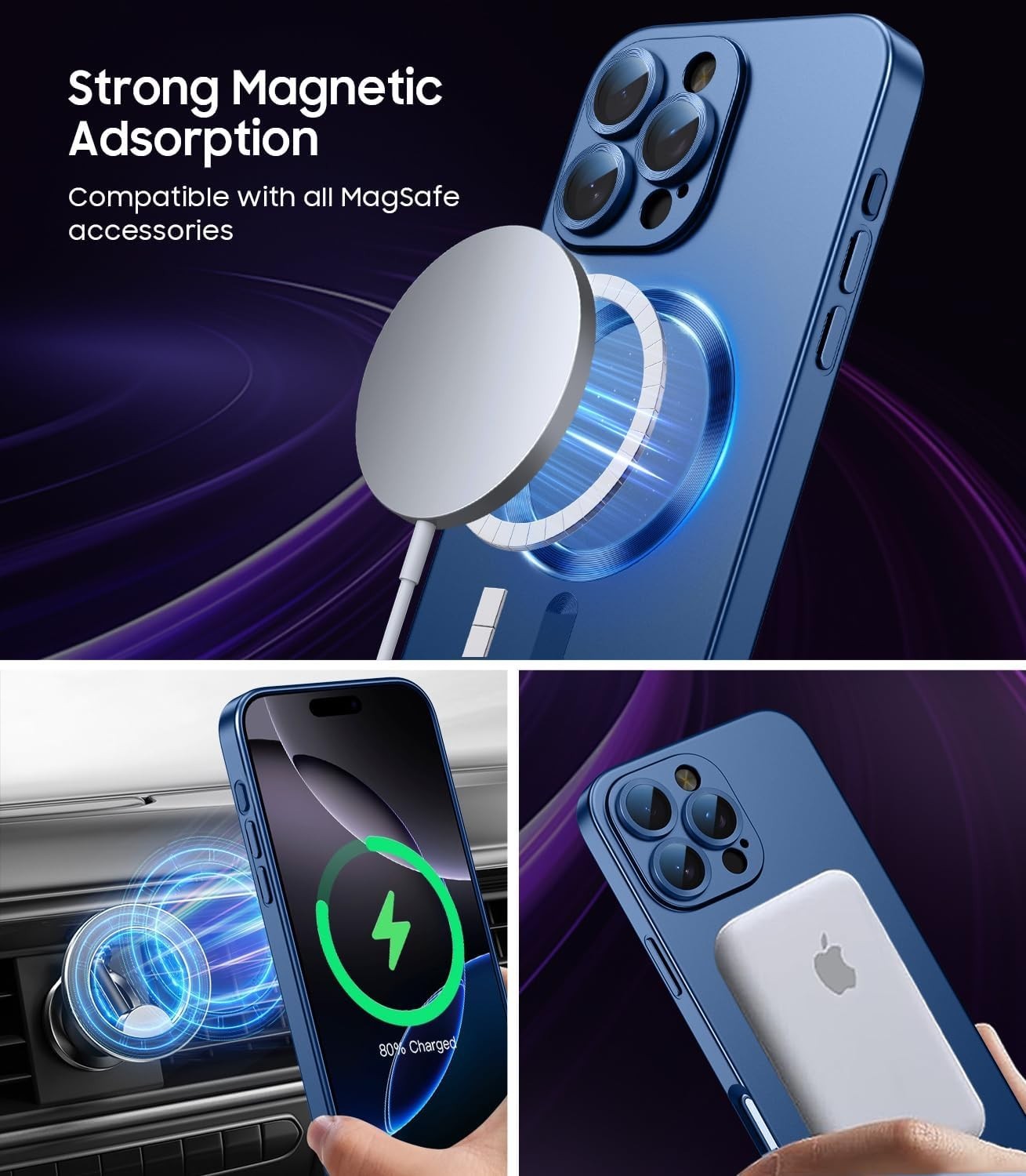 For iPhone 17 / 17 Air / 17 Pro / 17 Pro Max Magnetic Shockproof Camera Protector Case - image 7