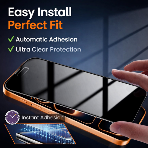 For iPhone 17 Pro Max 360° Privacy Tempered Glass Screen Protector 4Way Anti-Spy - image 8