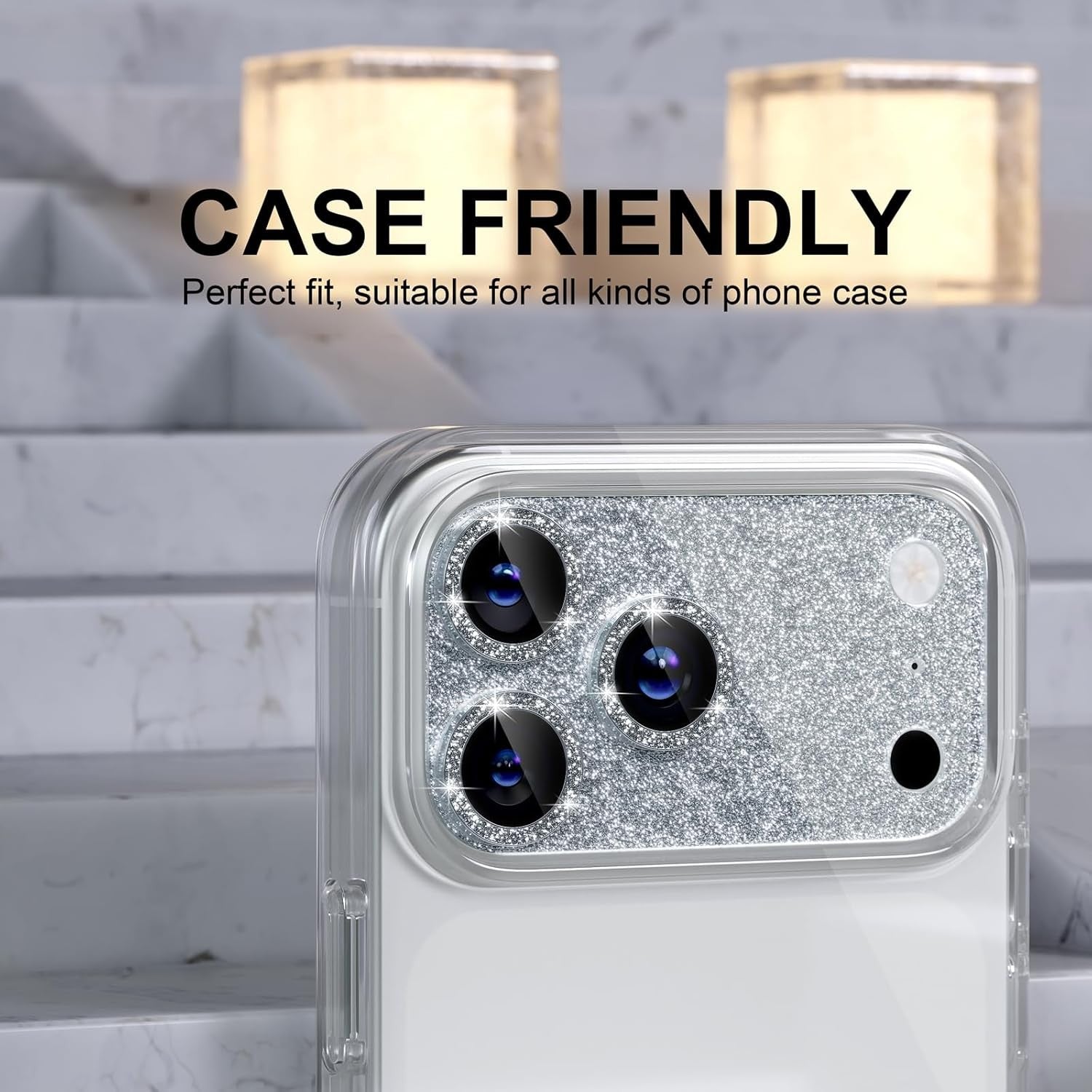 Glitter Diamond Camera Lens Protector for iPhone 16 Series - image 7
